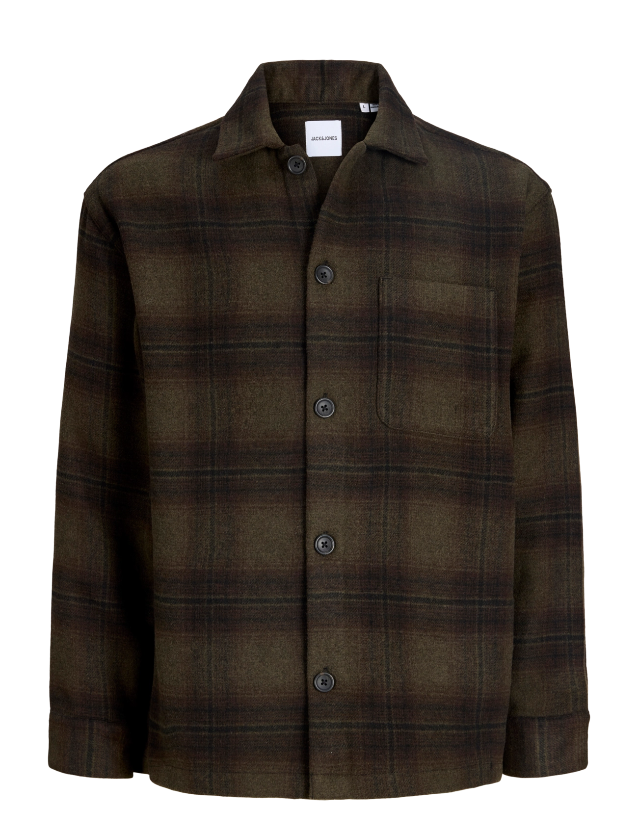 Jack & Jones JJESOHO OLLIE OVERSHIRT LS SN - Üleriided - OLIVE NIGHT / khaki/green