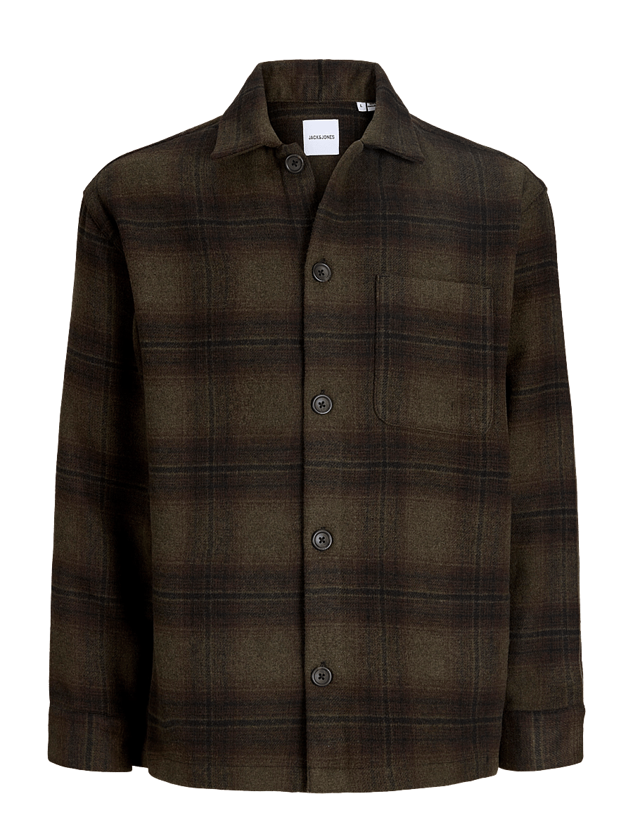Jack & Jones - JJESOHO OLLIE OVERSHIRT LS SN - olive night - 0