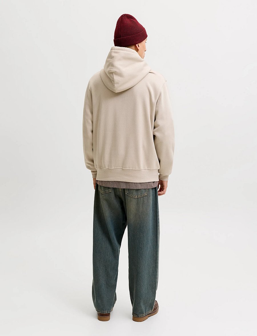 Jack & Jones - JORFREDERIKSBERG MONOGRAM SWEAT HOOD SN - hoodies - feather gray - 3