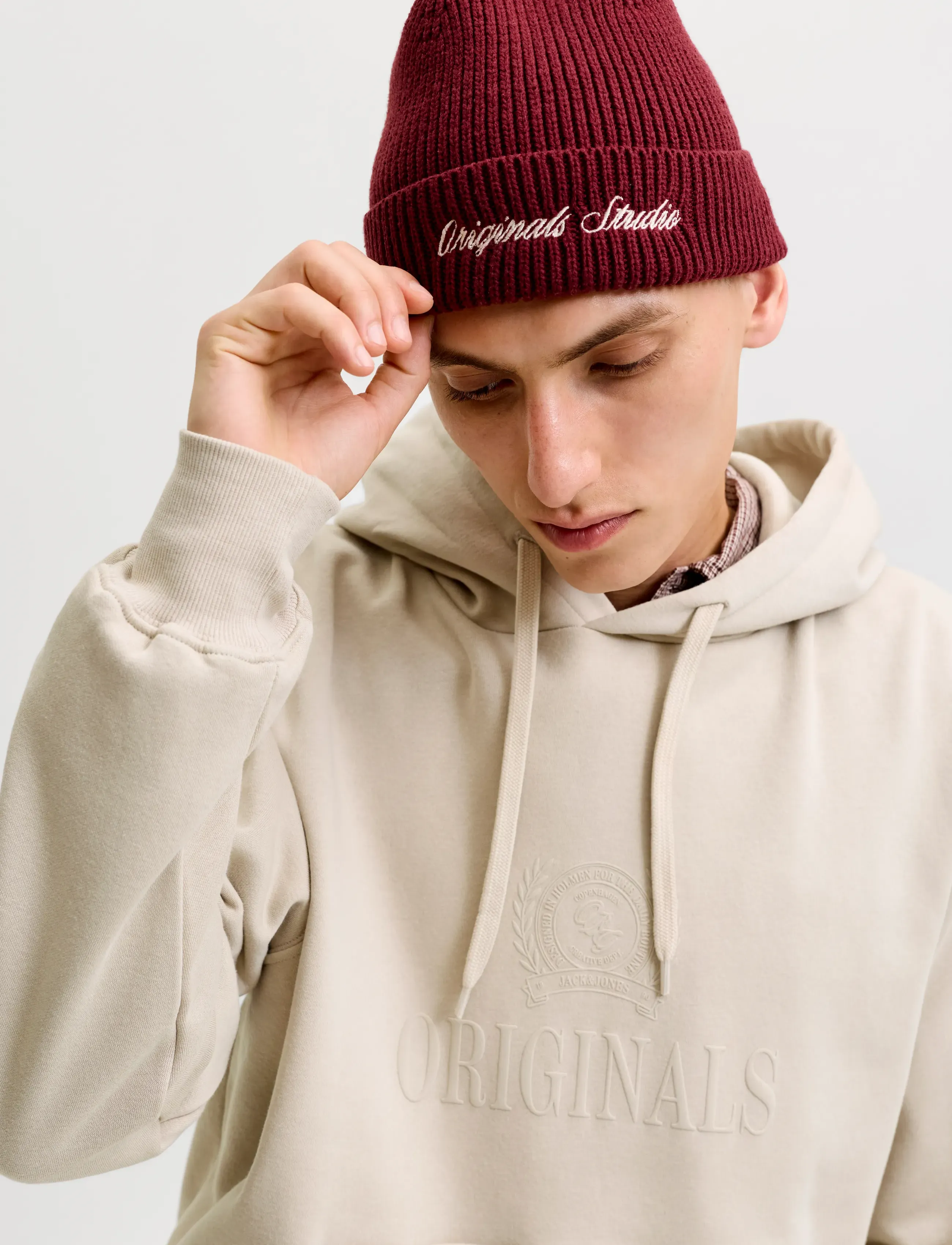 Jack & Jones - JORFREDERIKSBERG MONOGRAM SWEAT HOOD SN - hoodies - feather gray - 5