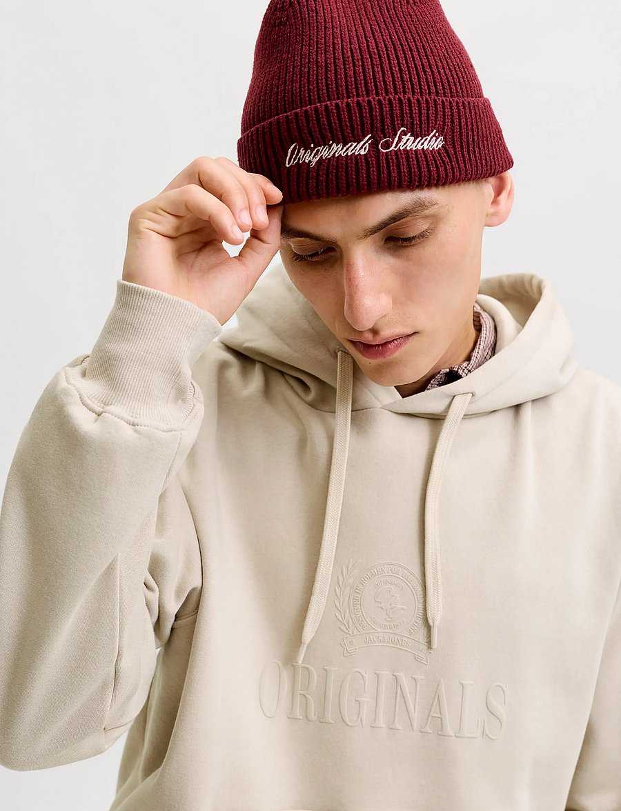 Jack & Jones - JORFREDERIKSBERG MONOGRAM SWEAT HOOD SN - hoodies - feather gray - 5