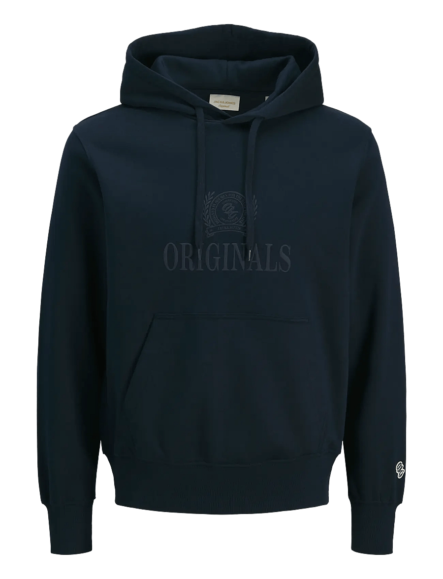 Jack & Jones - JORFREDERIKSBERG MONOGRAM SWEAT HOOD SN - kapuzenpullover - sky captain - 1