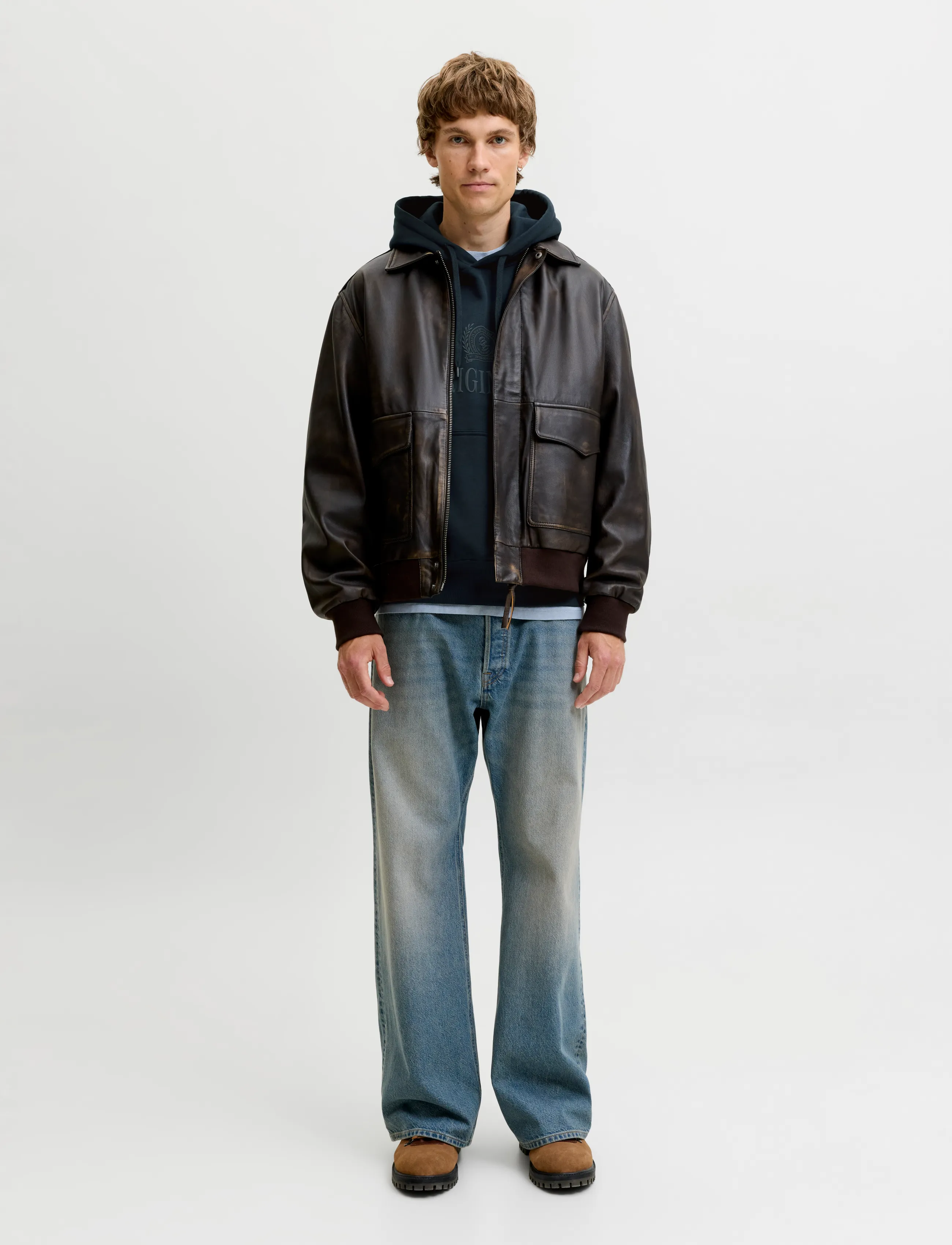 Jack & Jones - JORFREDERIKSBERG MONOGRAM SWEAT HOOD SN - kapuzenpullover - sky captain - 4