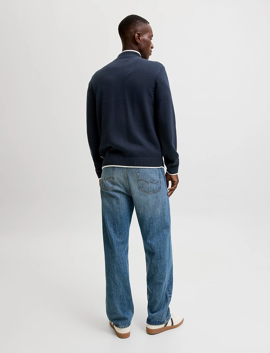 Jack & Jones - JORFREDERIKSBERG KNIT ZIP CARDIGAN - pullover mit durchgehendem reißverschluss - sky captain - 3