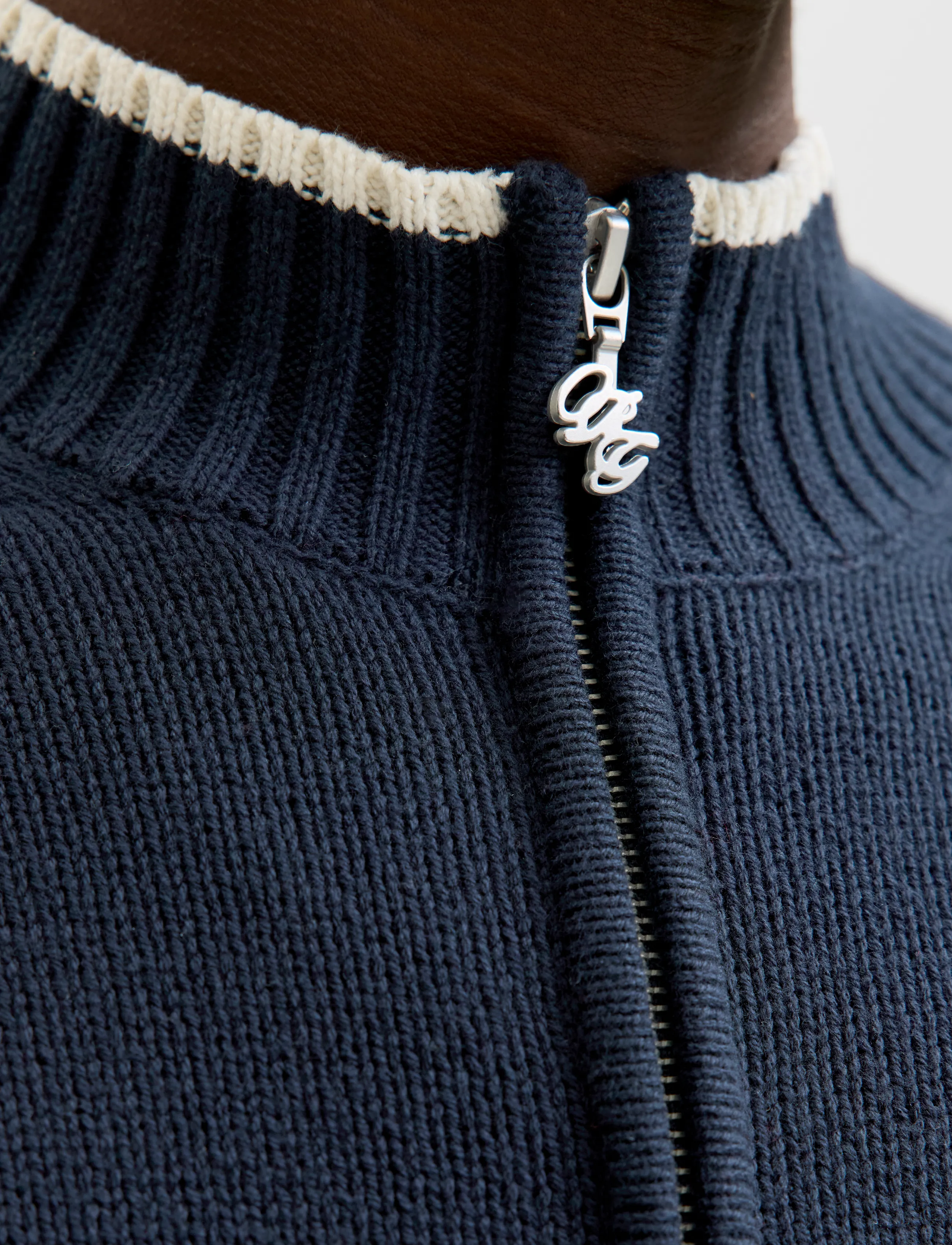 Jack & Jones - JORFREDERIKSBERG KNIT ZIP CARDIGAN - full zip jumpers - sky captain - 5