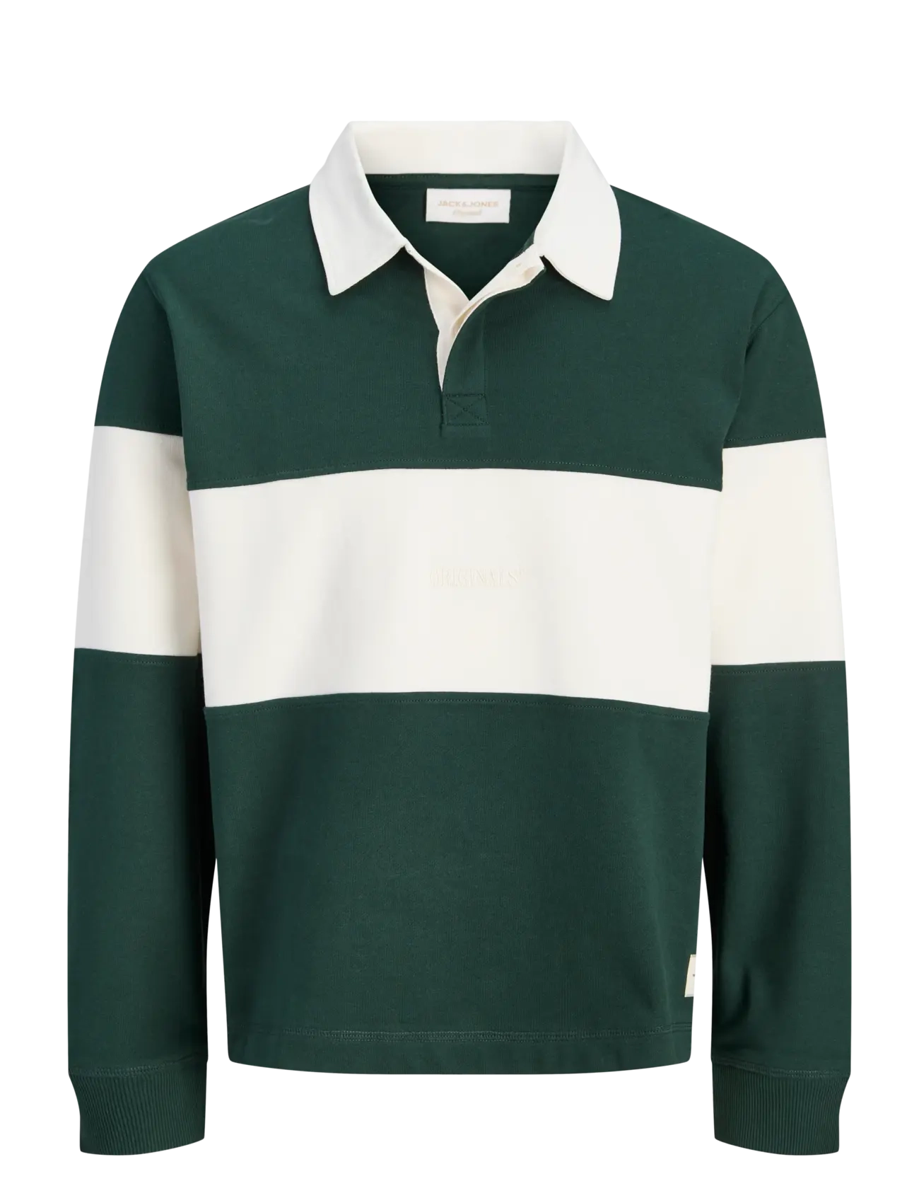 Jack & Jones - JORFREDERIKSBERG BLOCKING SWEAT POLO SN - langärmelige strick-polohemden - pine grove - 1
