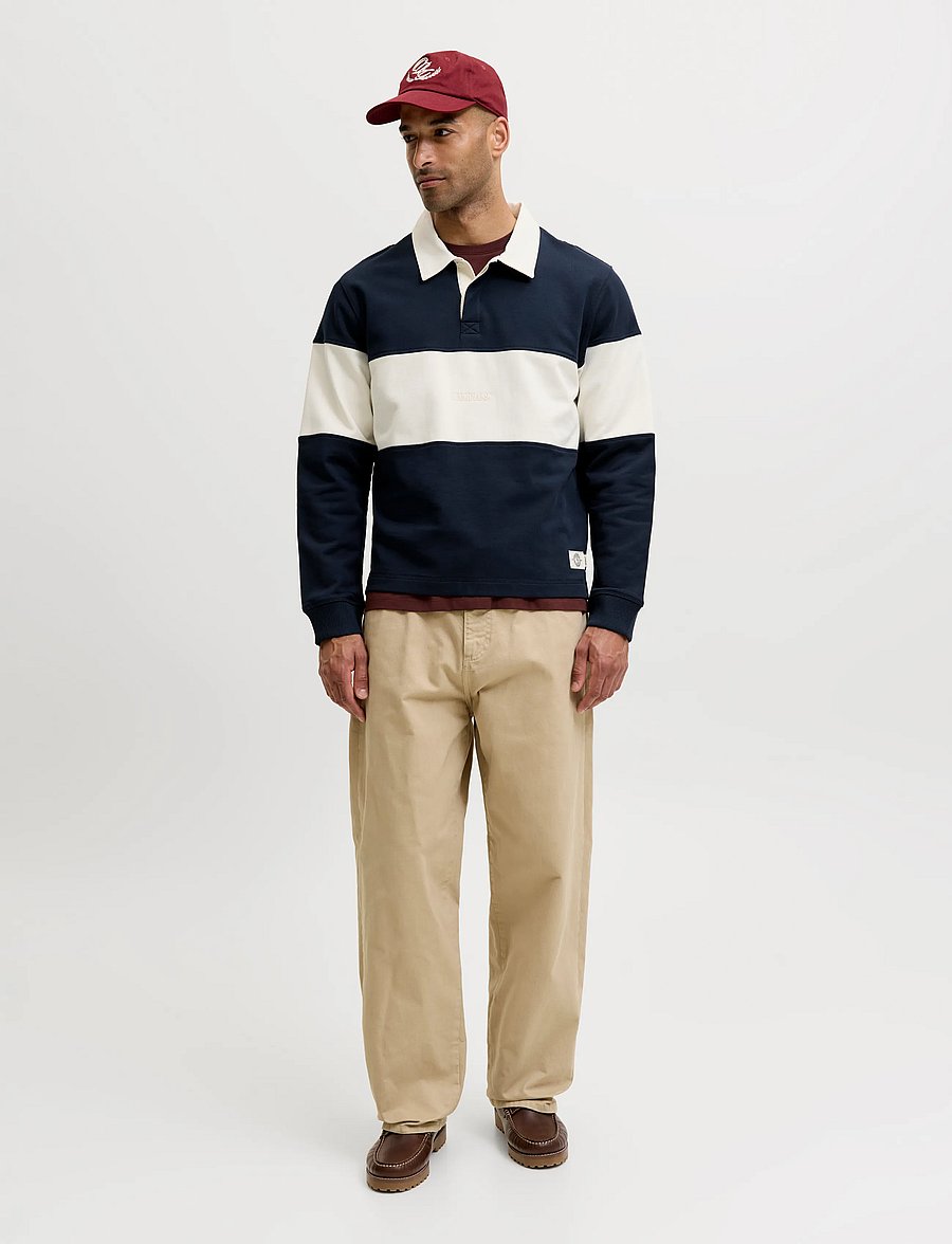Jack & Jones - JORFREDERIKSBERG BLOCKING SWEAT POLO SN - langärmelige strick-polohemden - sky captain - 4