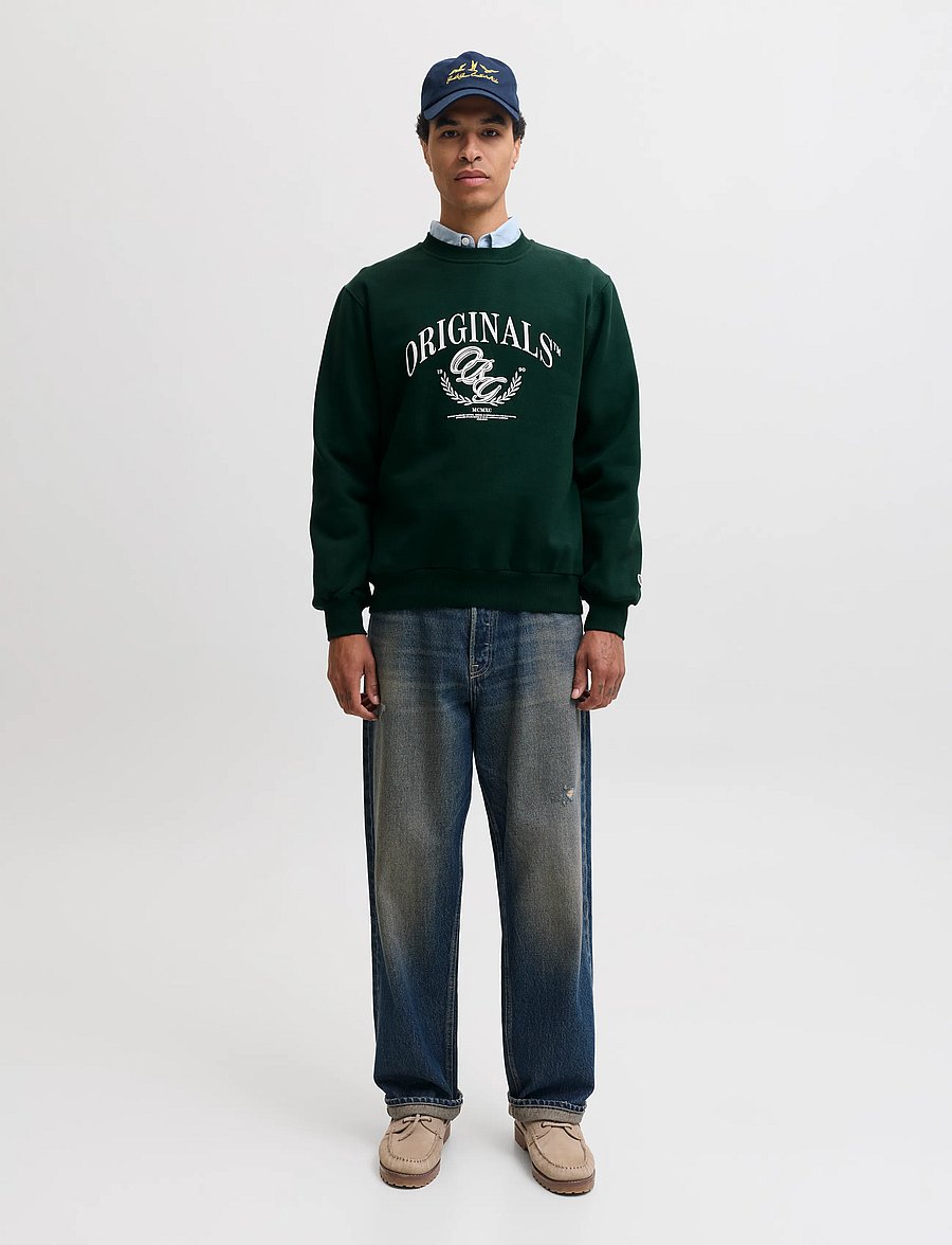 Jack & Jones - JORFREDERIKSBERG FRONT SWEAT CREW NECK - pine grove - 4