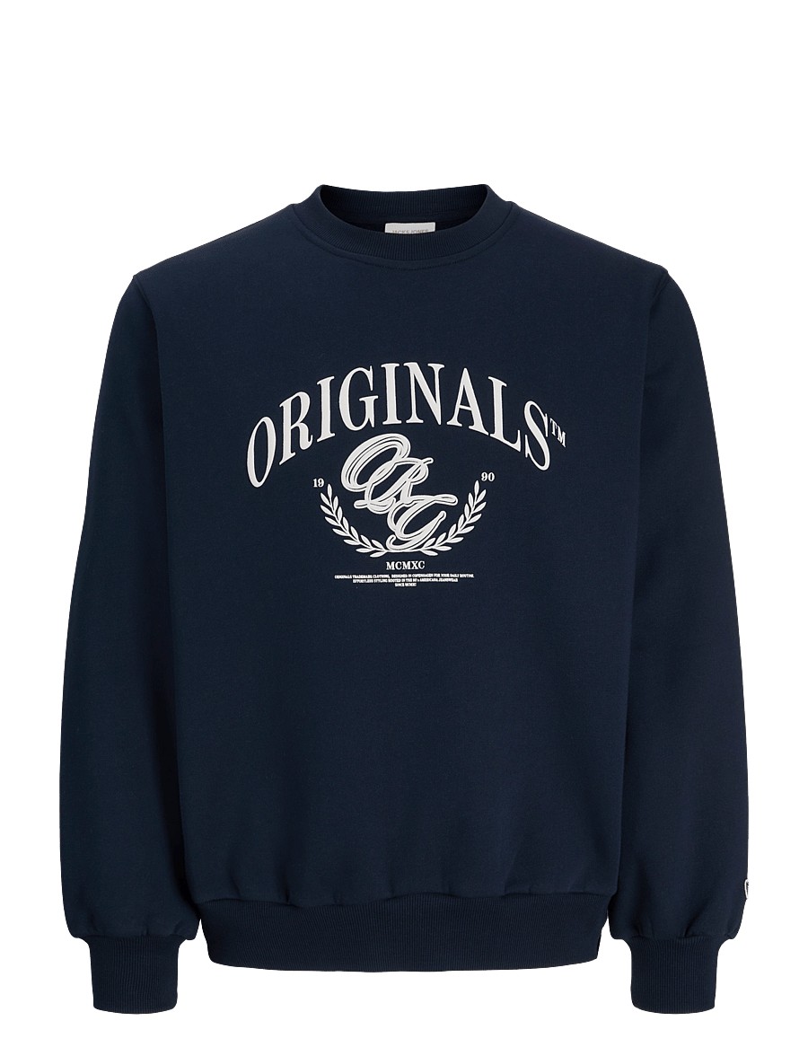 Jack & Jones - JORFREDERIKSBERG FRONT SWEAT CREW NECK - sweatshirts - sky captain - 1