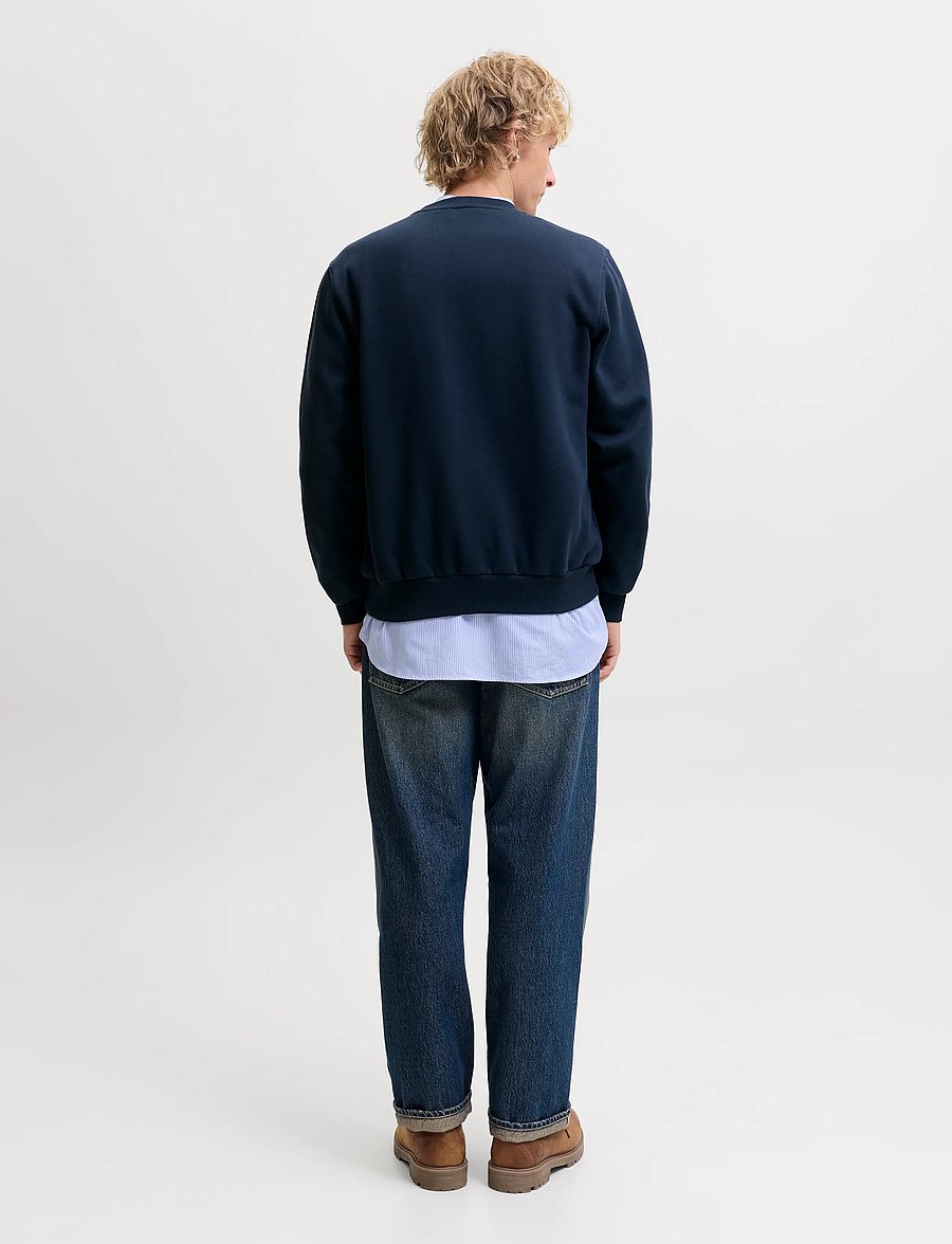 Jack & Jones - JORFREDERIKSBERG FRONT SWEAT CREW NECK - sweatshirts - sky captain - 3