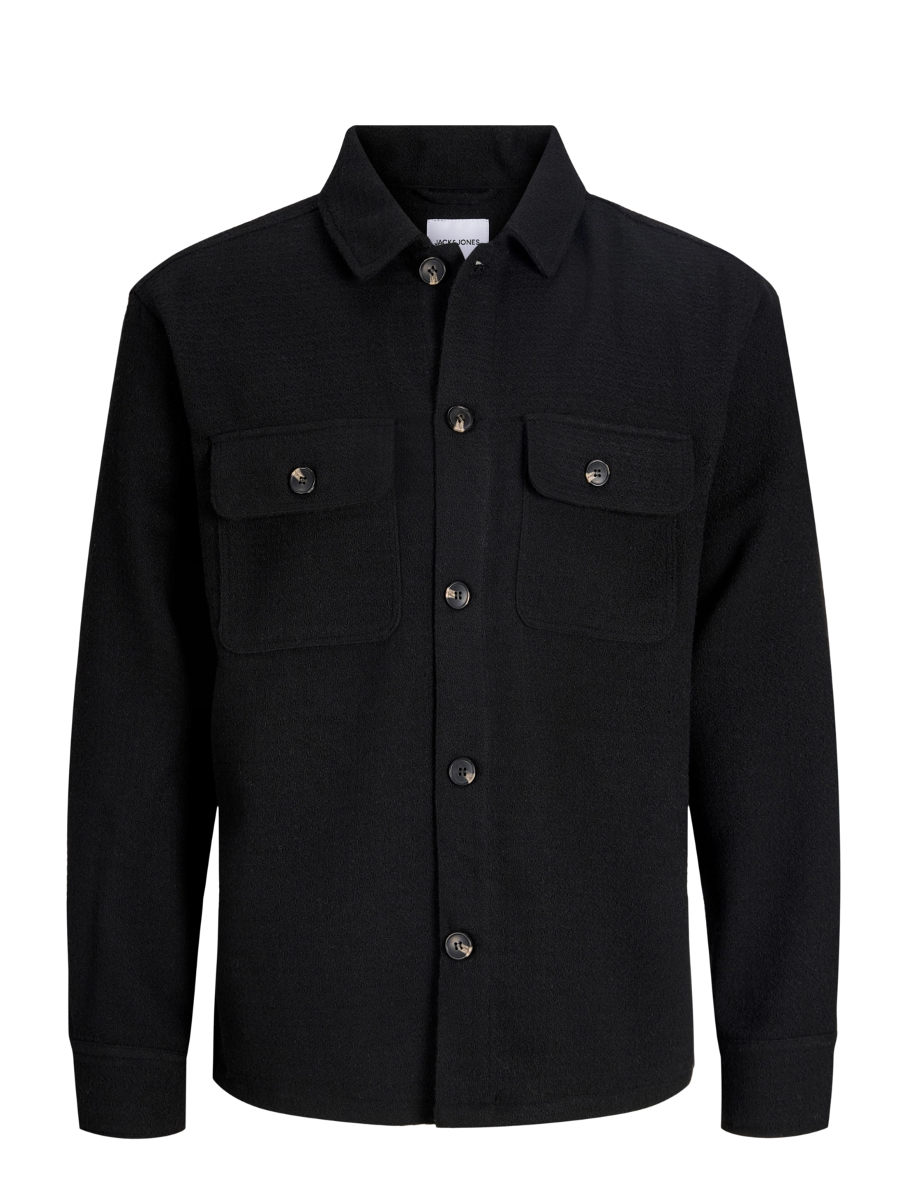 Jack & Jones JJEREGENT STRUCTURE OVERSHIRT LS SN - Üleriided - BLACK / black