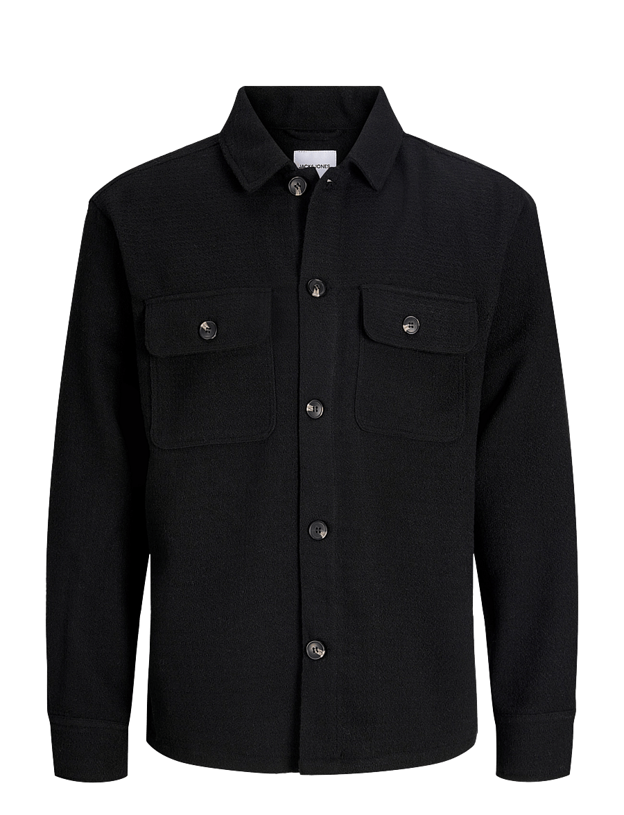 Jack & Jones - JJEREGENT STRUCTURE OVERSHIRT LS SN - black - 0