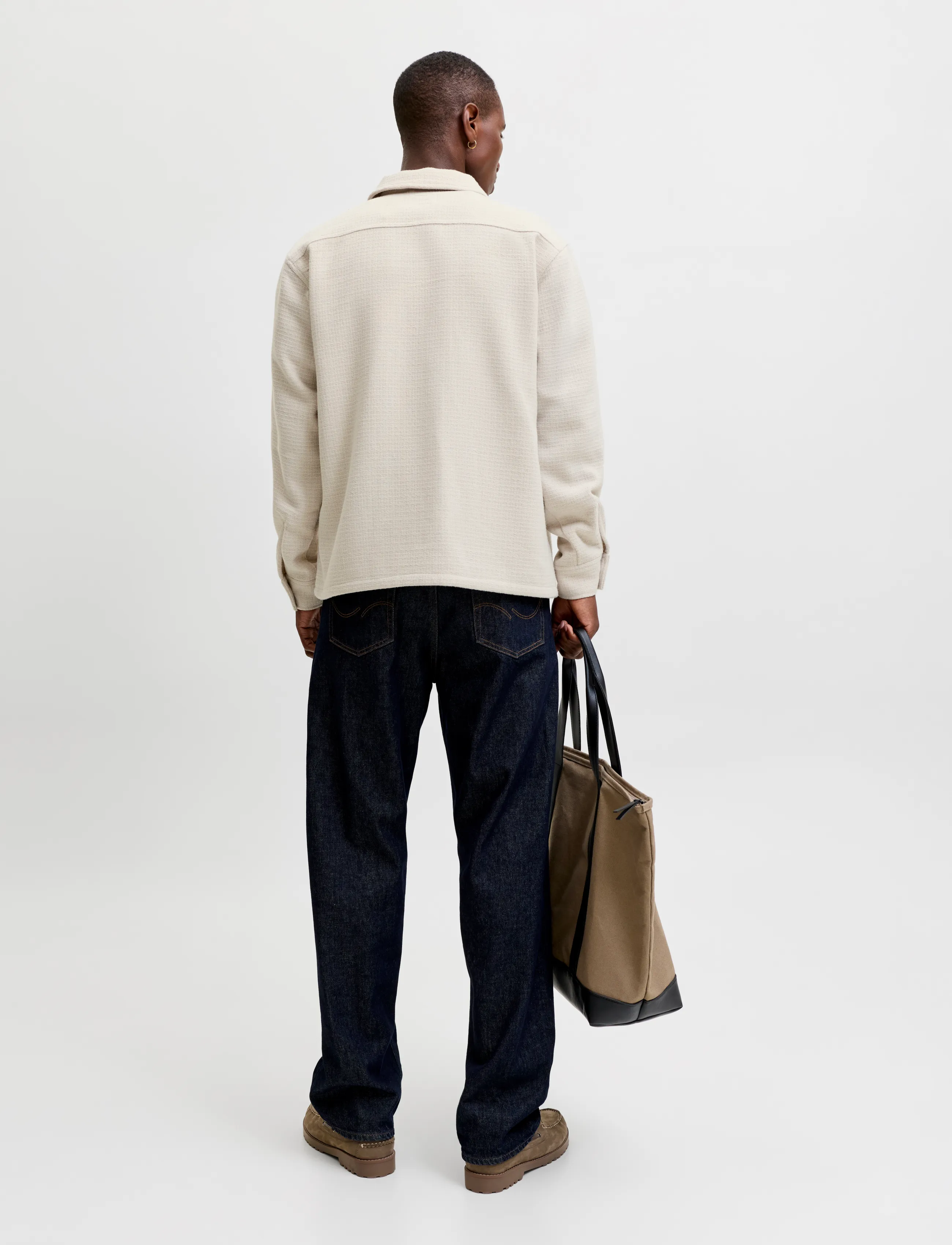 Jack & Jones - JJEREGENT STRUCTURE OVERSHIRT LS SN - moonbeam - 2