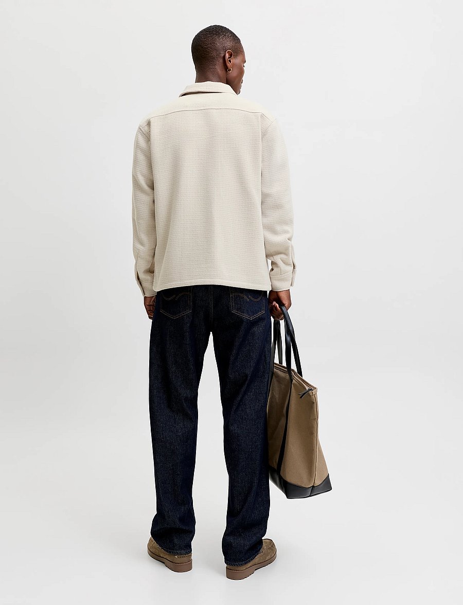 Jack & Jones - JJEREGENT STRUCTURE OVERSHIRT LS SN - moonbeam - 2