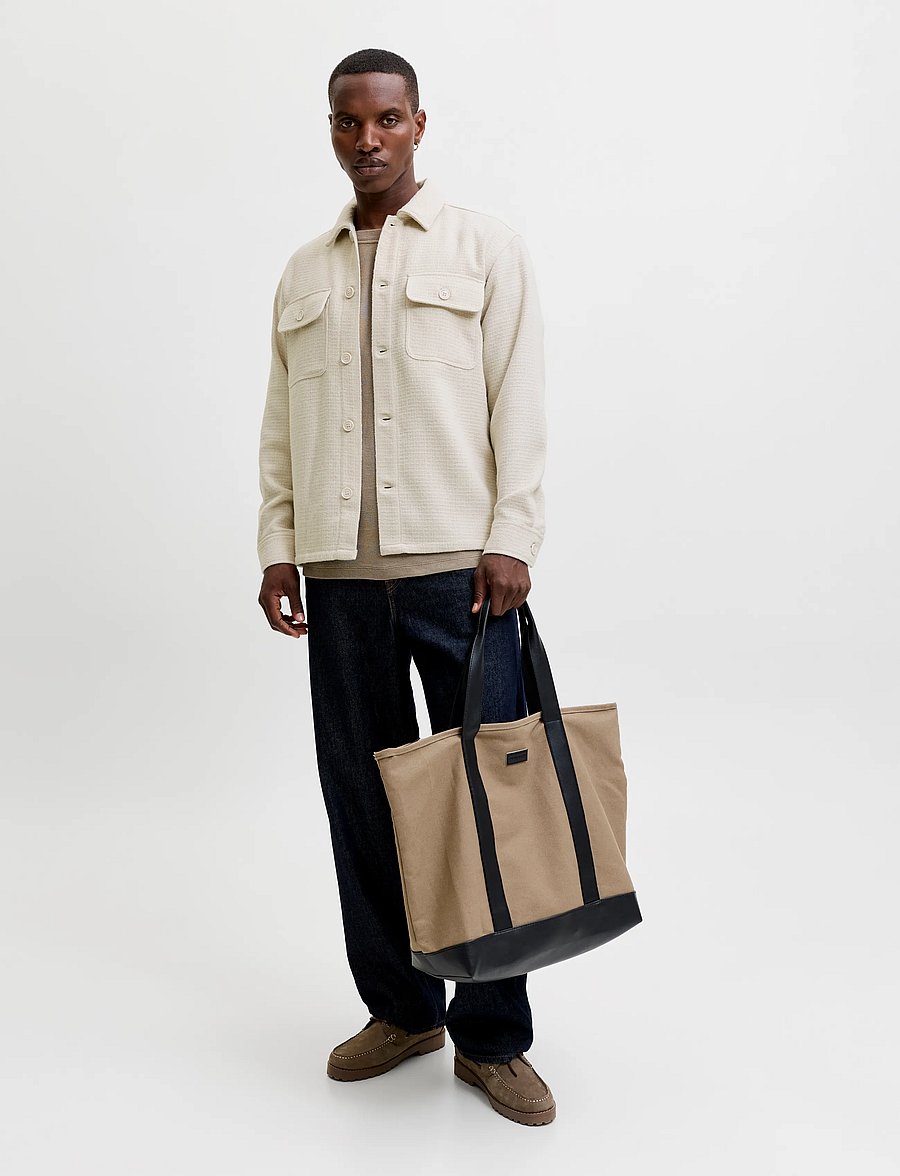 Jack & Jones - JJEREGENT STRUCTURE OVERSHIRT LS SN - moonbeam - 3