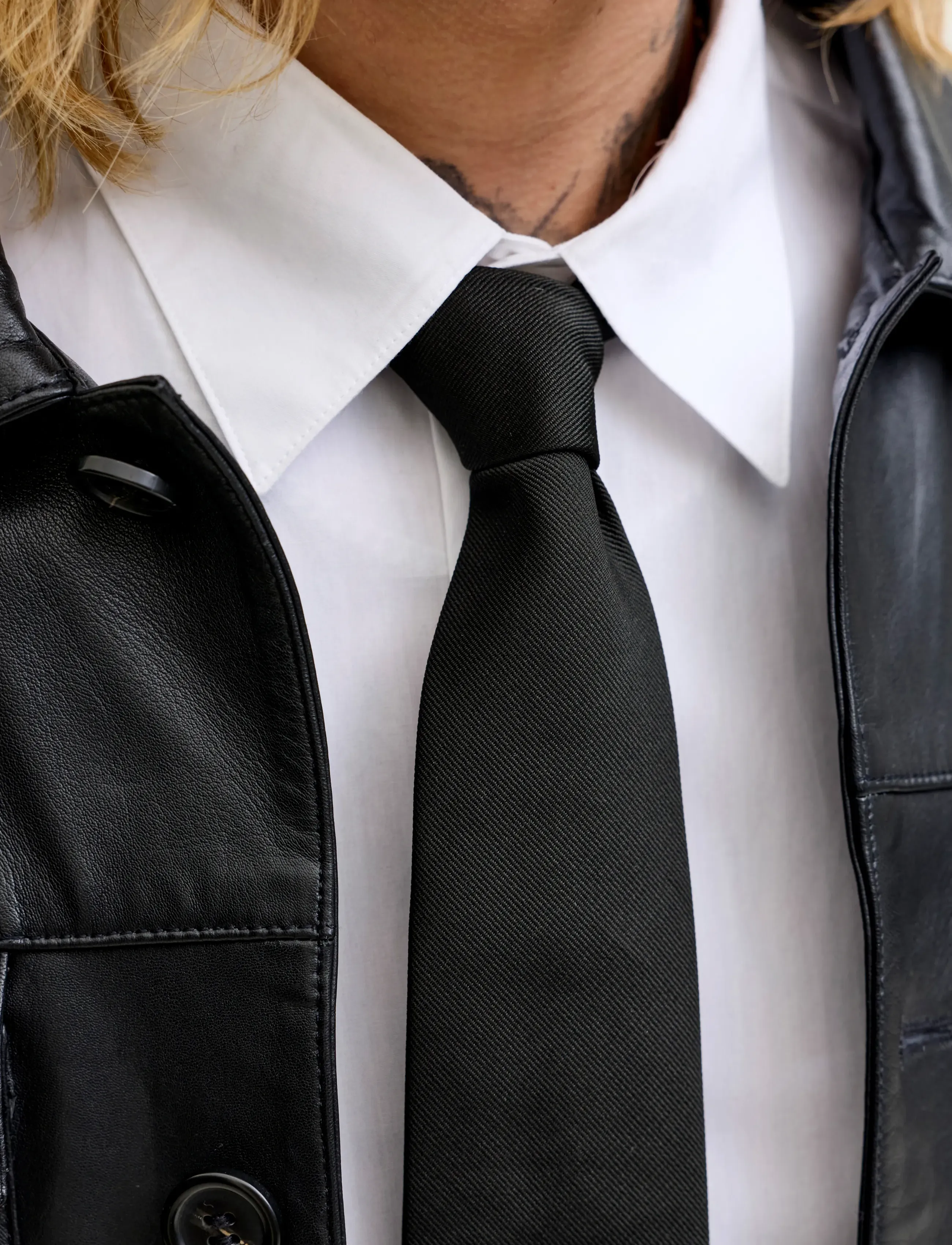 Jack & Jones - JACSOLID STRUCTURED TIE NOOS - laveste priser - black - 4