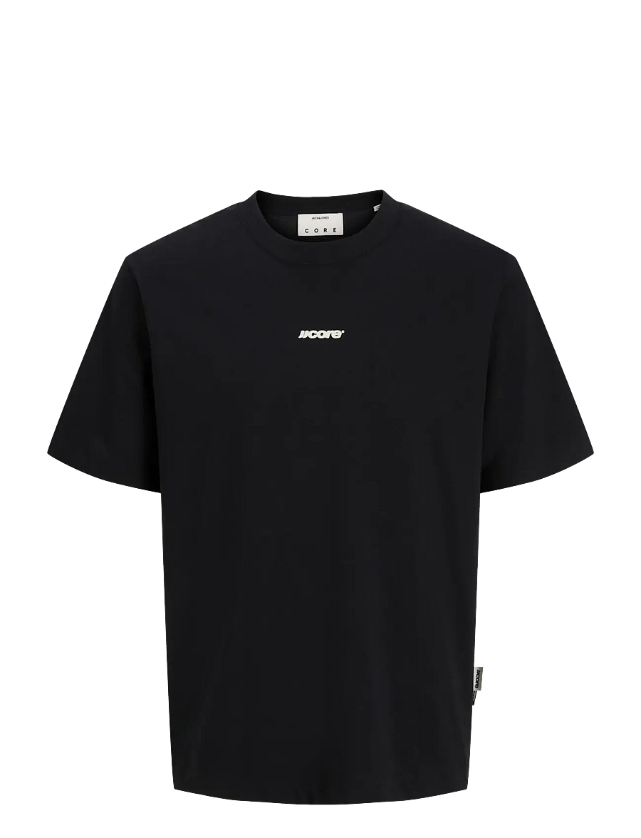 Jack & Jones - JCOCLUB BACK SCRIPT TEE SS CREW NECK SN - kortärmade t-shirts - black - 1