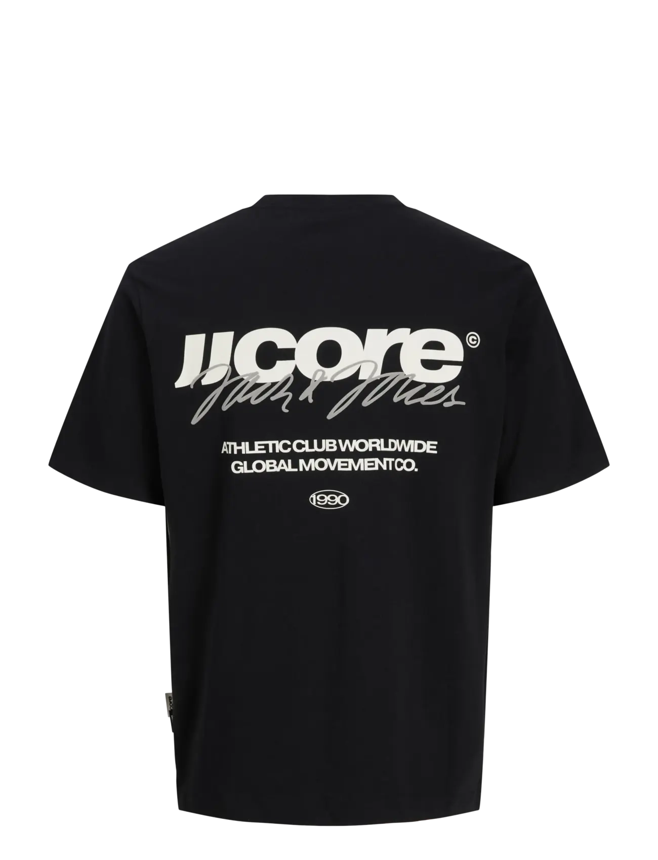 Jack & Jones - JCOCLUB BACK SCRIPT TEE SS CREW NECK SN - kortärmade t-shirts - black - 2