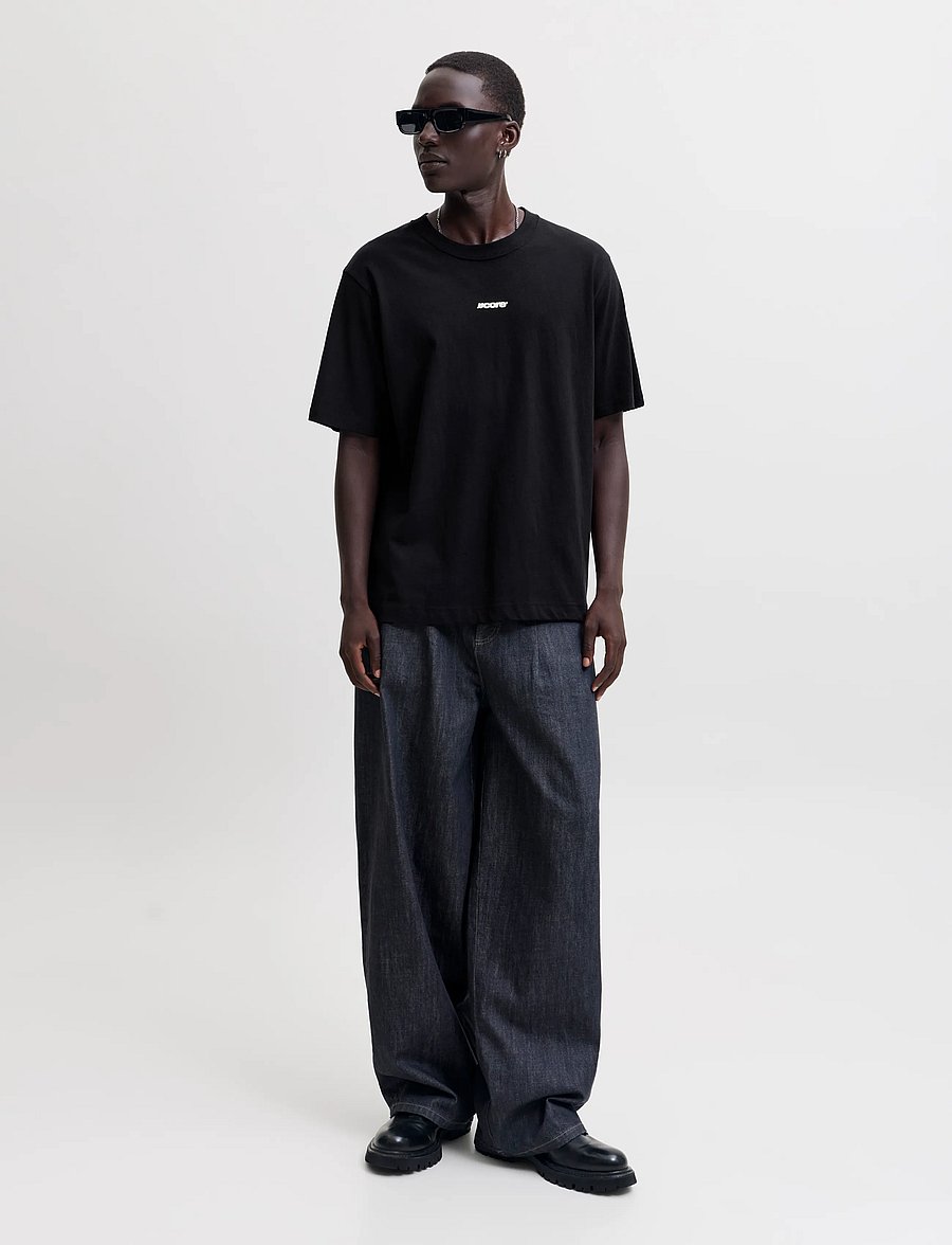 Jack & Jones - JCOCLUB BACK SCRIPT TEE SS CREW NECK SN - kortärmade t-shirts - black - 4