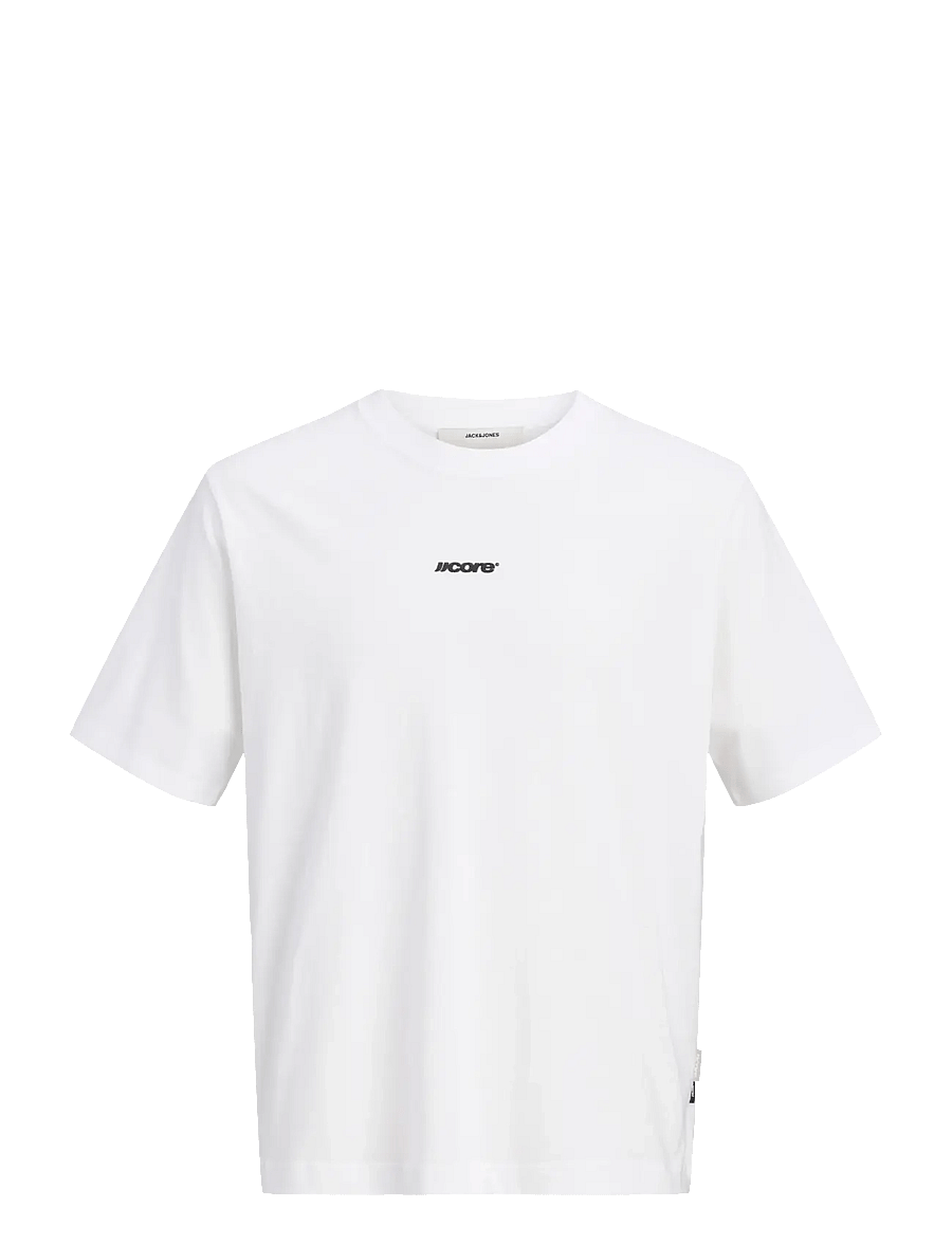 Jack & Jones - JCOCLUB BACK SCRIPT TEE SS CREW NECK SN - kortærmede t-shirts - bright white - 1