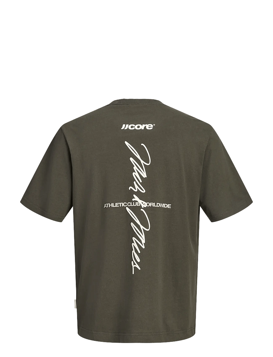 Jack & Jones - JCOCLUB BACK SCRIPT TEE SS CREW NECK SN - lühikeste varrukatega t-särgid - peat - 2