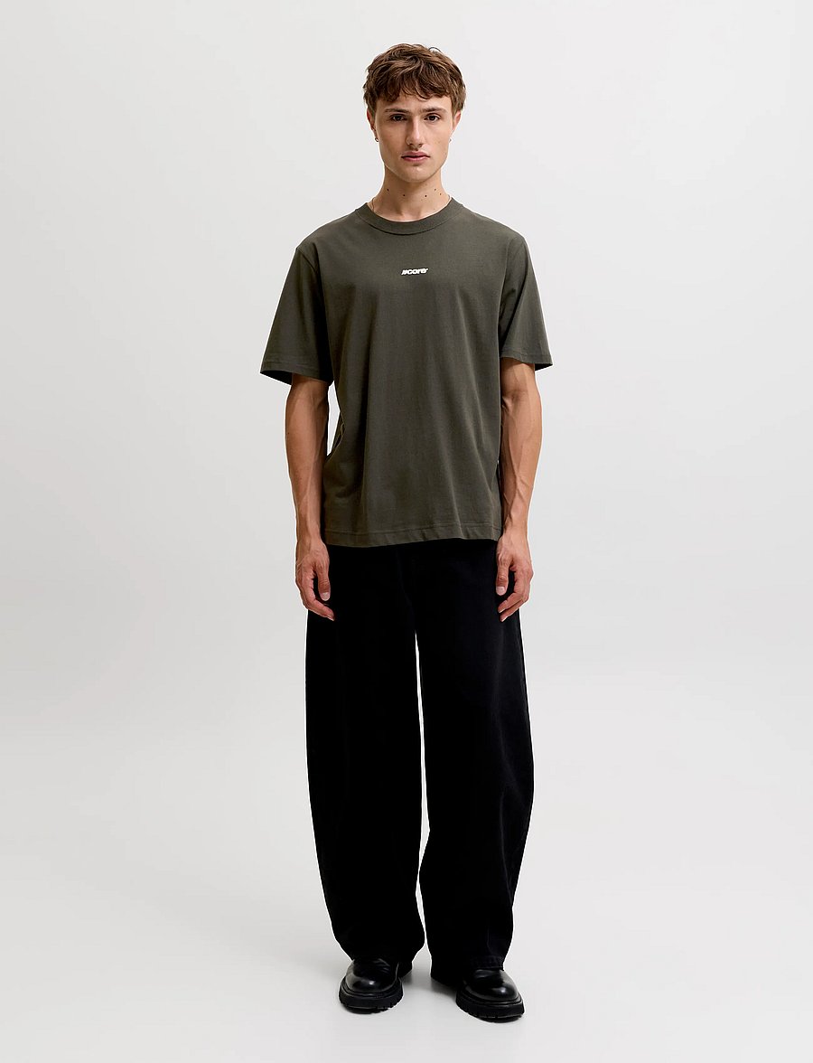 Jack & Jones - JCOCLUB BACK SCRIPT TEE SS CREW NECK SN - lühikeste varrukatega t-särgid - peat - 4