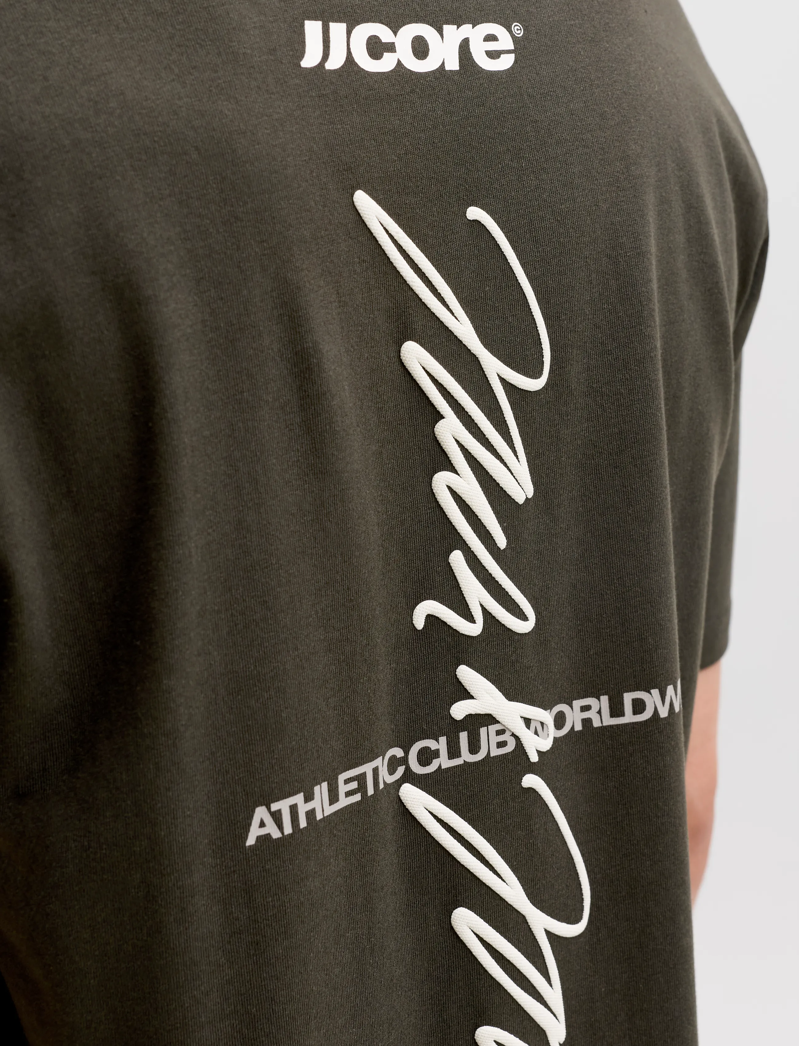 Jack & Jones - JCOCLUB BACK SCRIPT TEE SS CREW NECK SN - lühikeste varrukatega t-särgid - peat - 5