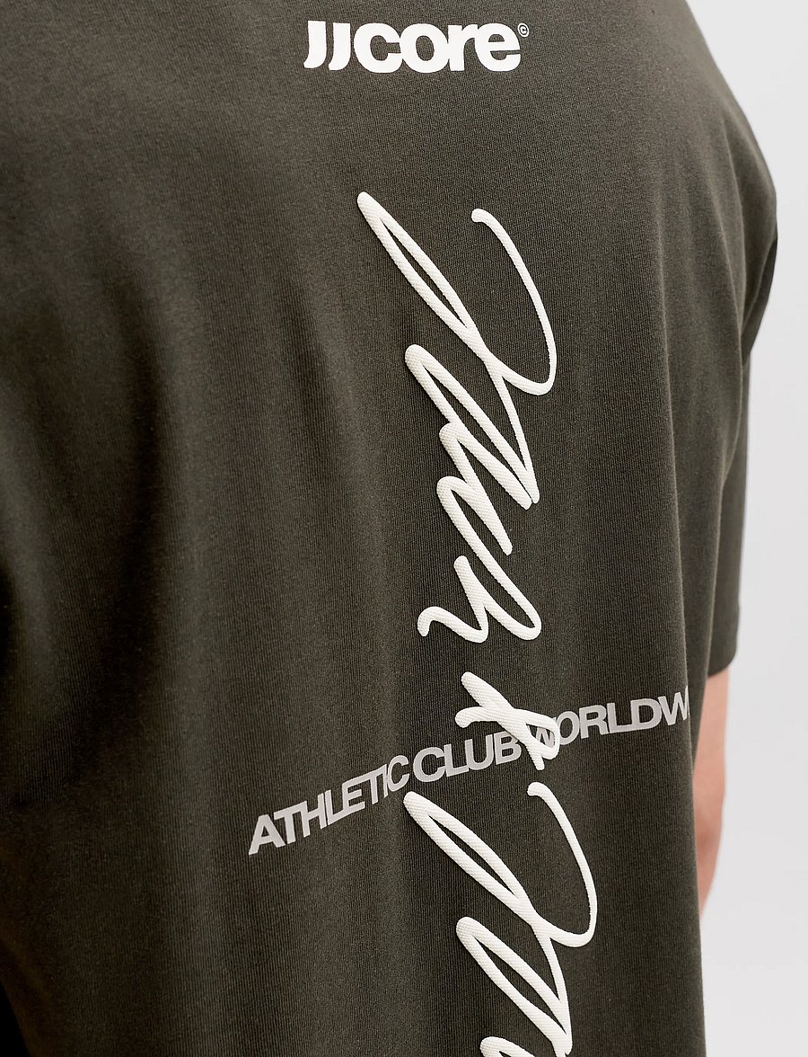 Jack & Jones - JCOCLUB BACK SCRIPT TEE SS CREW NECK SN - lühikeste varrukatega t-särgid - peat - 5