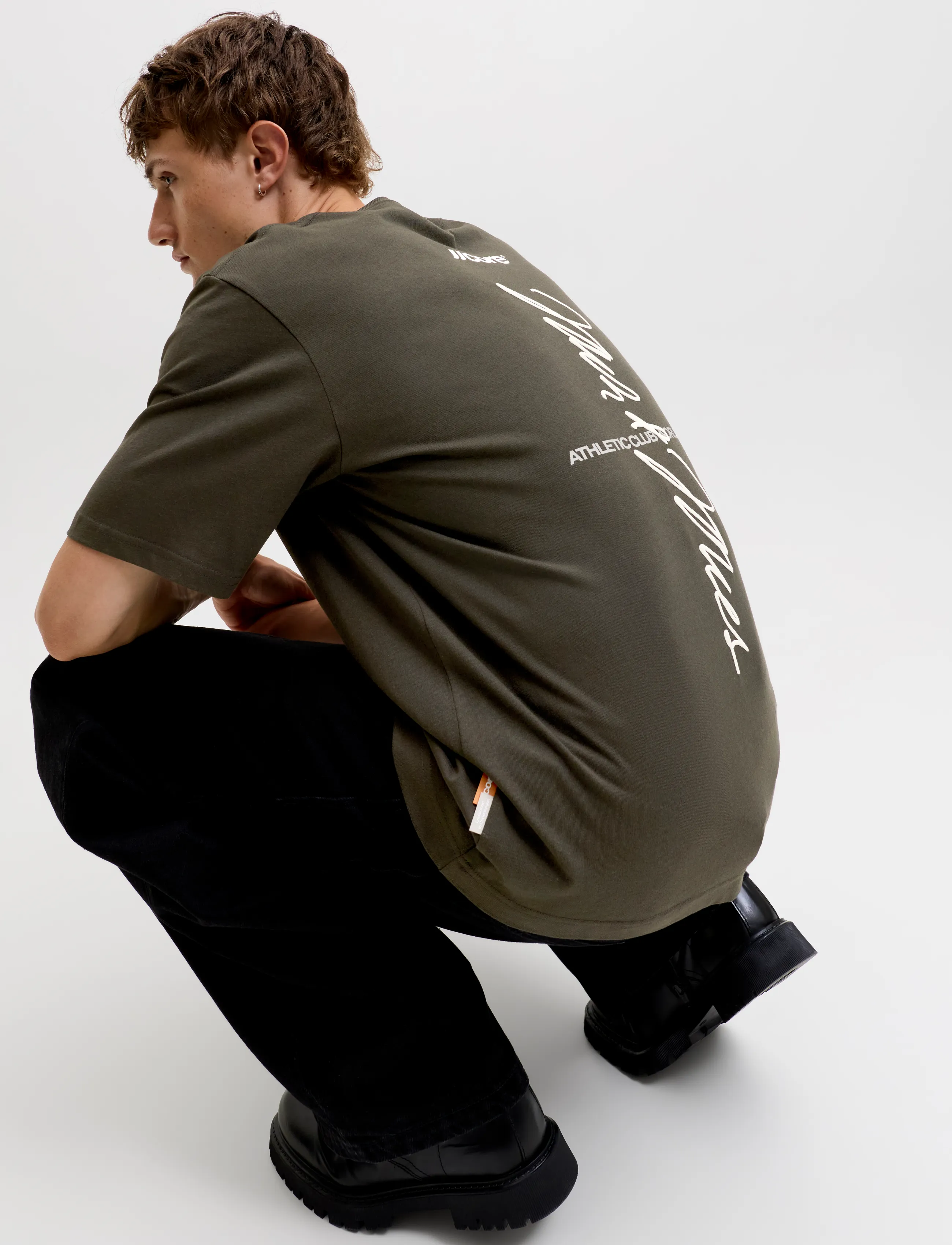 JACK & JONES Jcoclub Back Script Tee Ss Crew Neck Sn t-shirts med tryck herr – bild 5