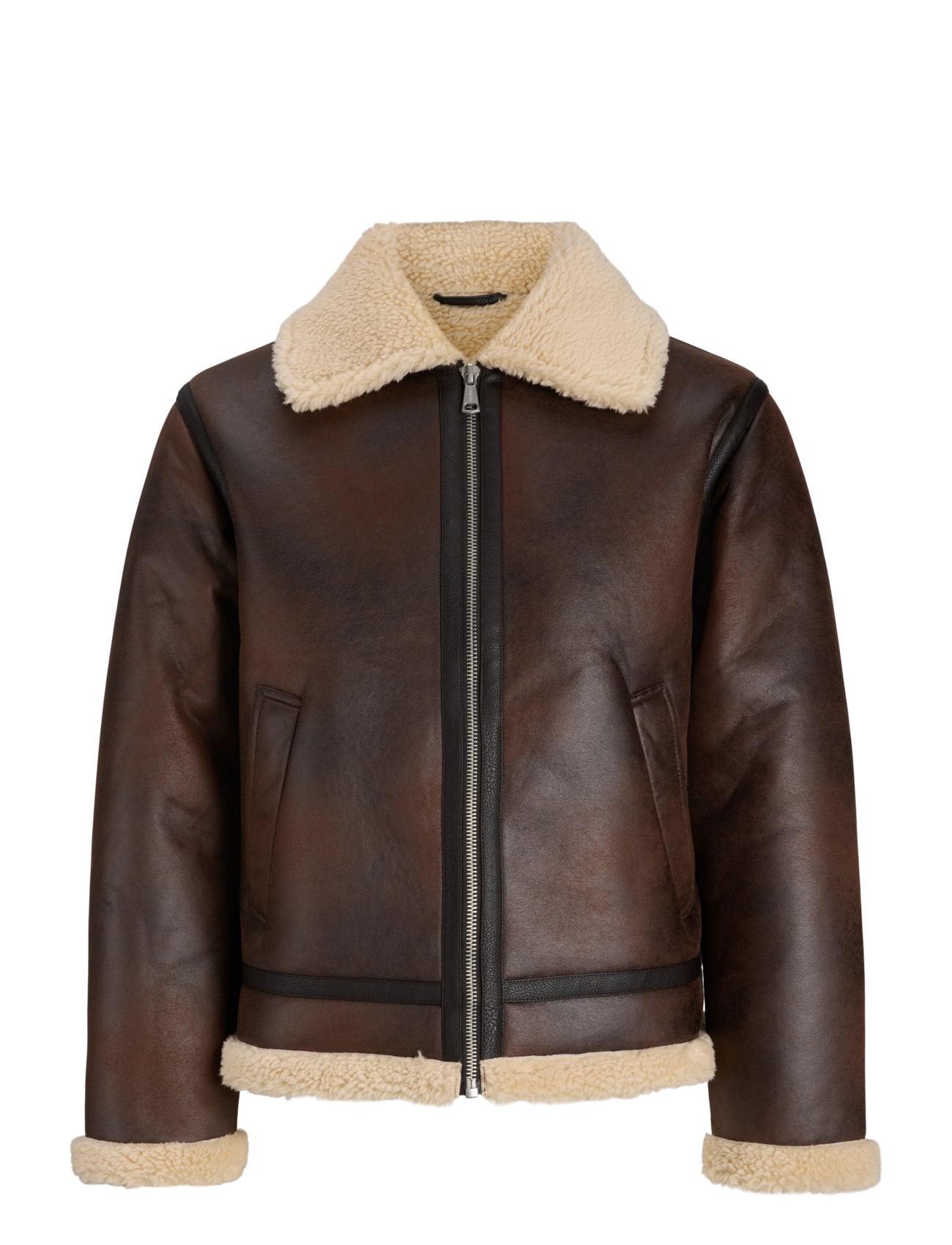 Jack & Jones JORNORREBRO AVIATOR JACKET SN - Bomberjackor - CHOCOLATE BROWN / brown