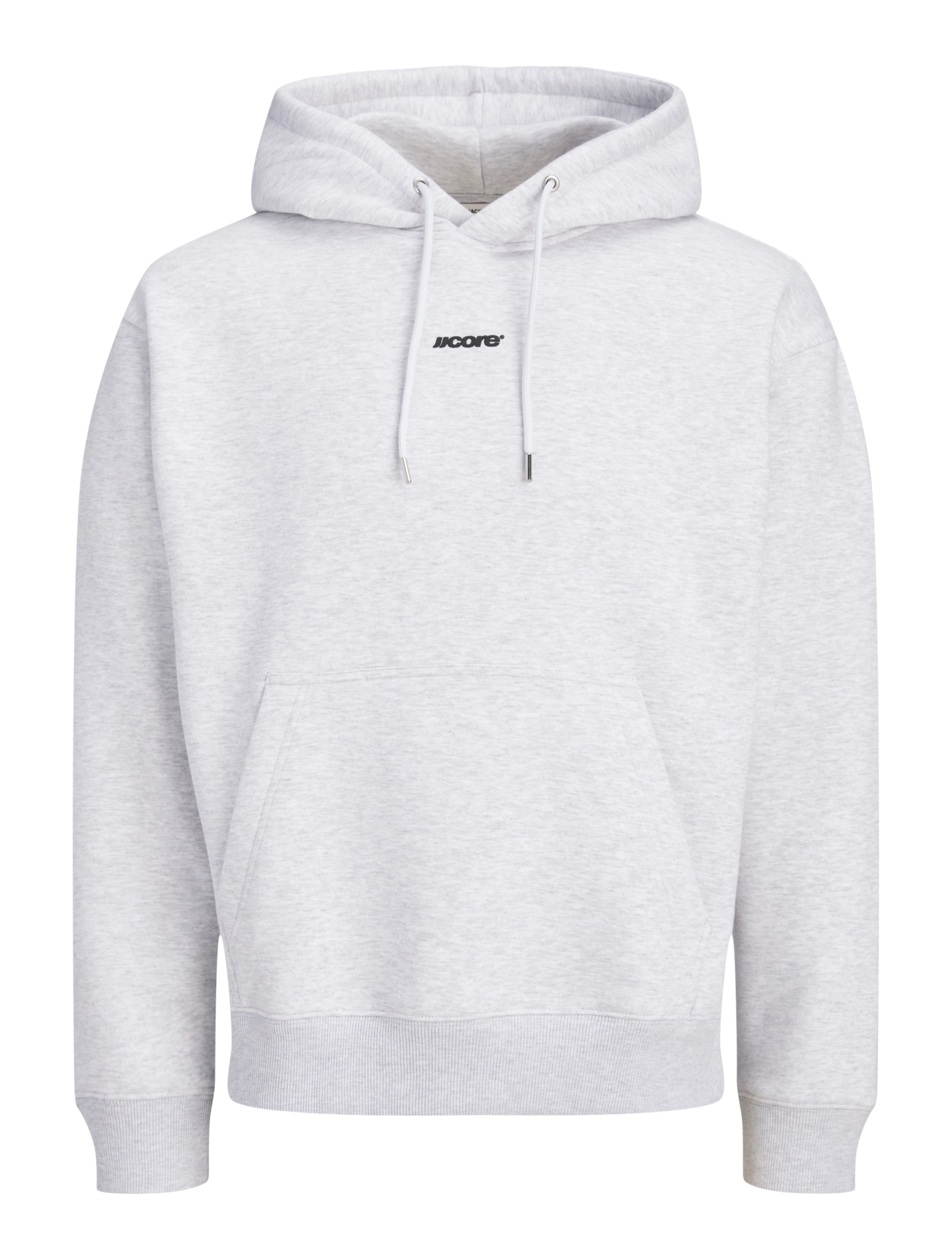 Jack & Jones JCOCLUB BACK SCRIPT PRINT SWEAT HOOD SN - Hættetrøjer - LIGHT GREY MELANGE / grey
