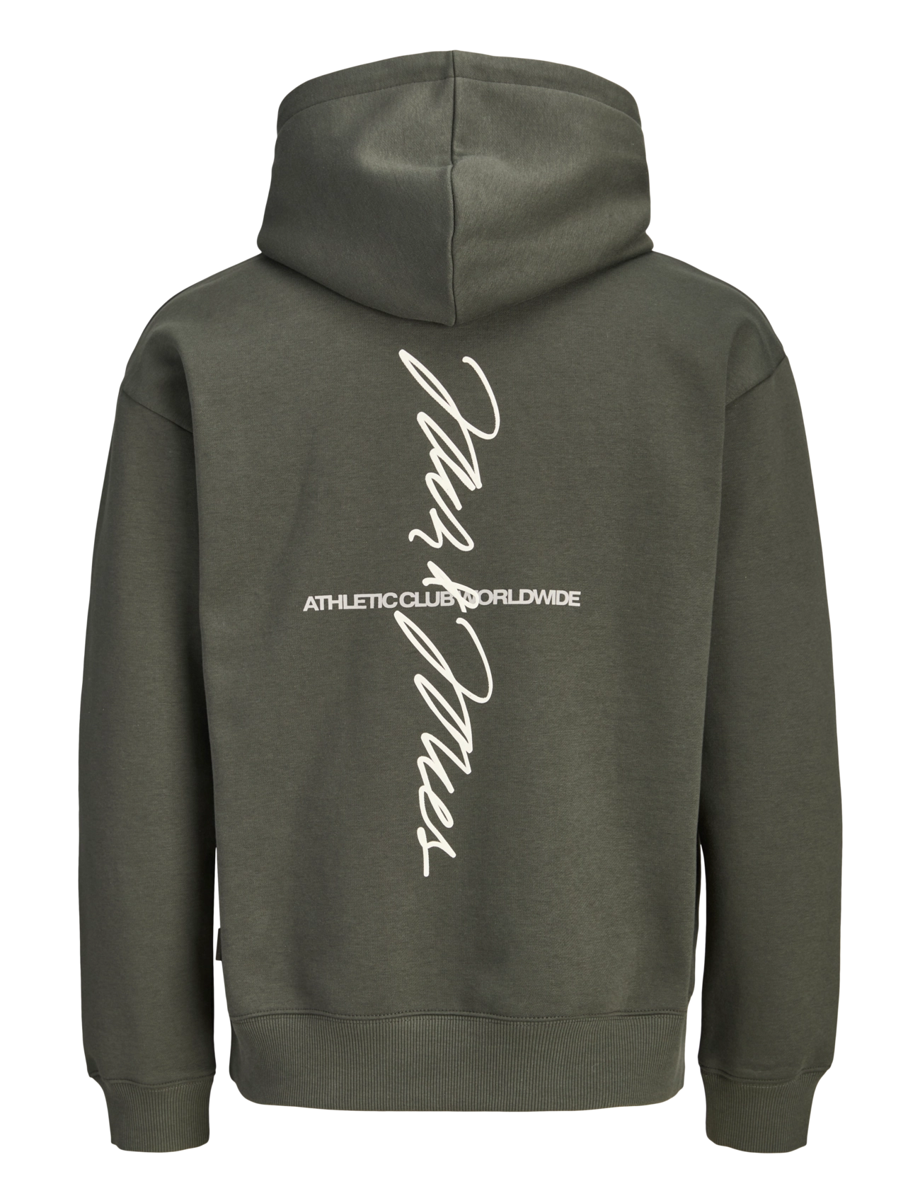 Jack & Jones - JCOCLUB BACK SCRIPT PRINT SWEAT HOOD SN - hættetrøjer - peat - 1