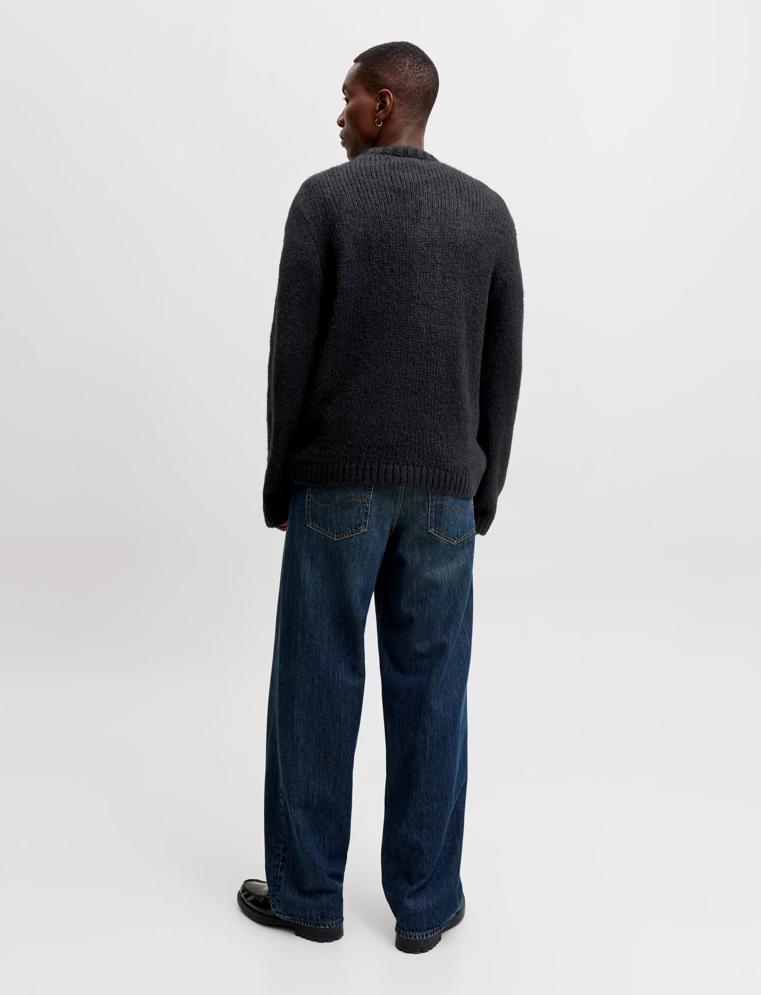 Jack & Jones - JORSALAMANCO KNIT CREW NECK - round necks - black - 3