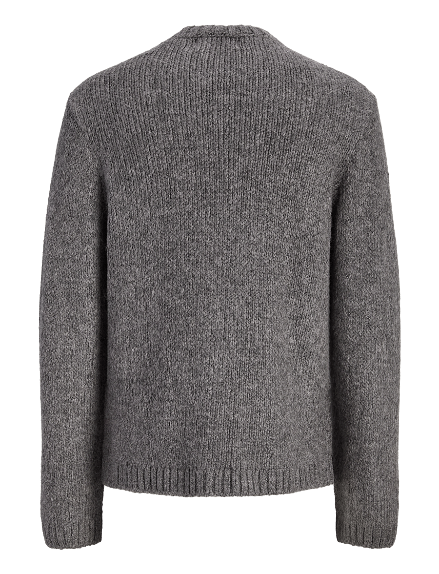 Jack & Jones - JORSALAMANCO KNIT CREW NECK - rundhals - dark grey melange - 1