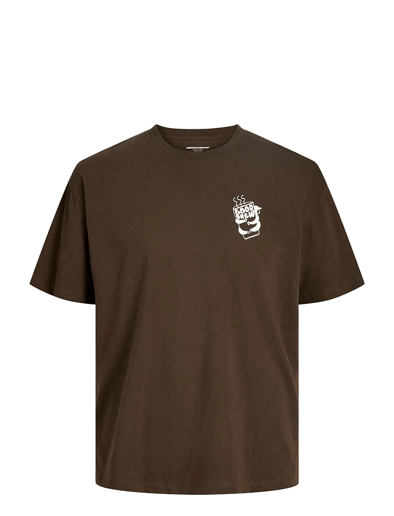 Jack & Jones - JORCOFFEE TEE SS CREW NECK STYD AW25 - lühikeste varrukatega t-särgid - chocolate brown - 1