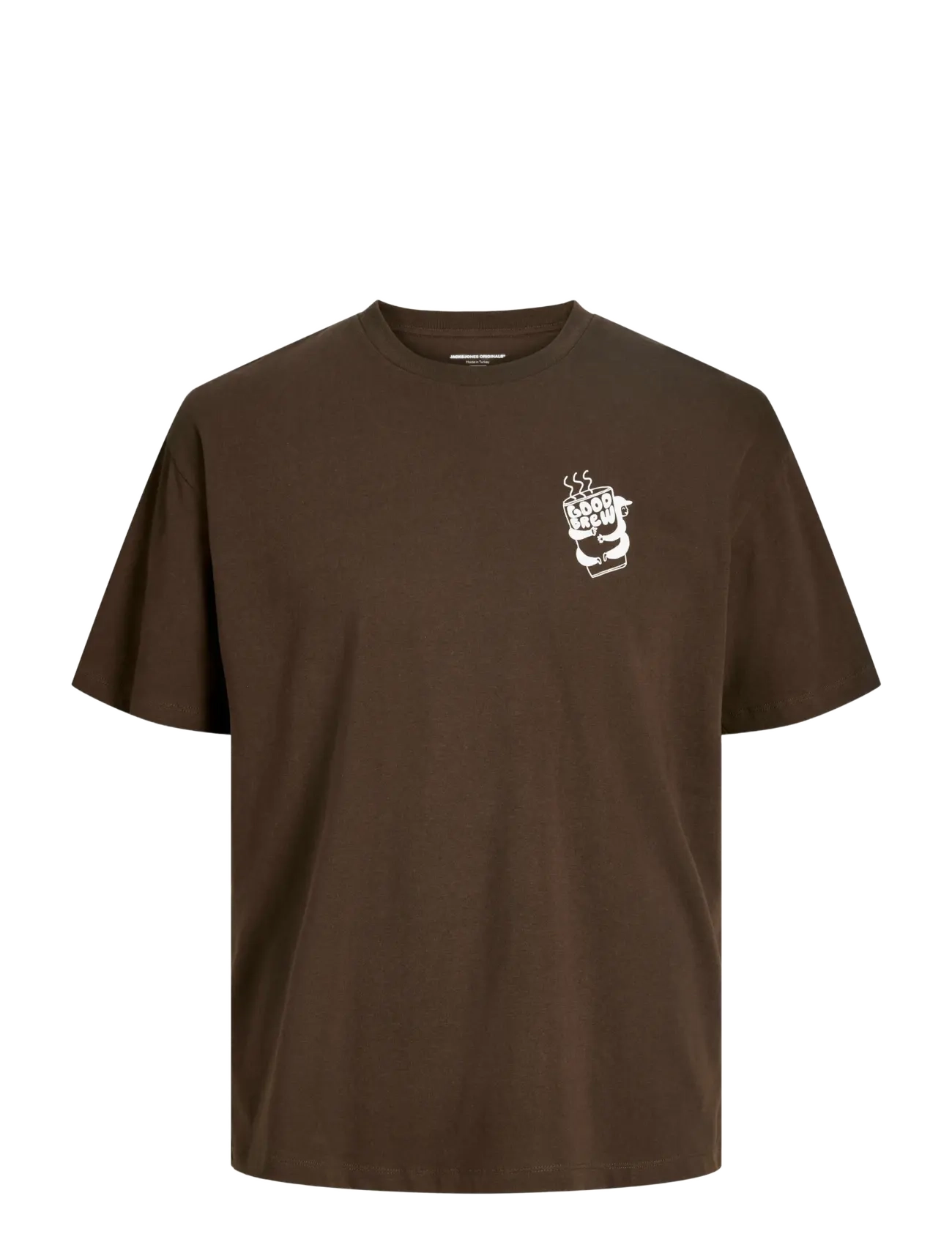 Jack & Jones JORCOFFEE TEE SS CREW NECK STYD AW25 - T-shirts - CHOCOLATE BROWN / brown