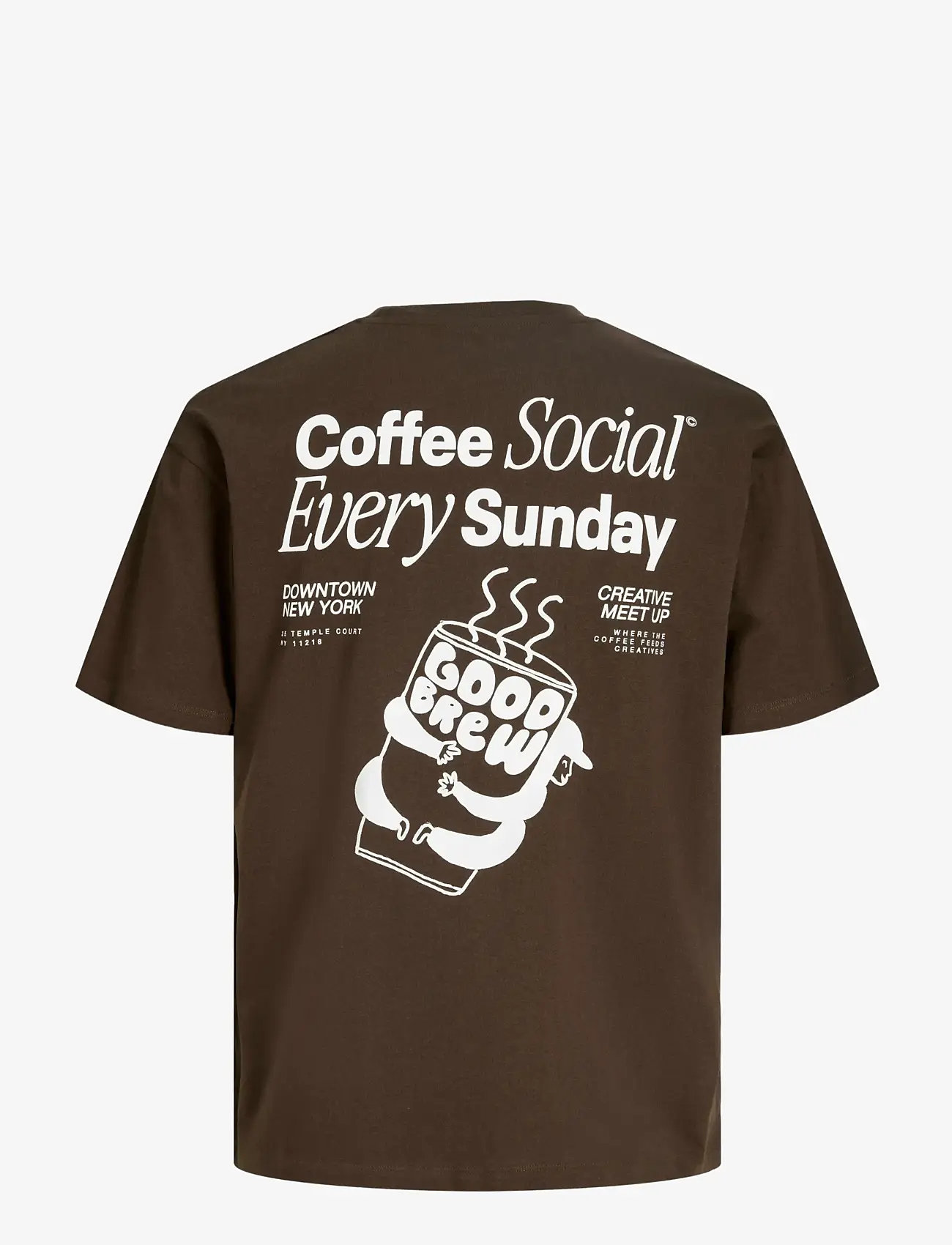 Jack & Jones - JORCOFFEE TEE SS CREW NECK STYD AW25 - lühikeste varrukatega t-särgid - chocolate brown - 2