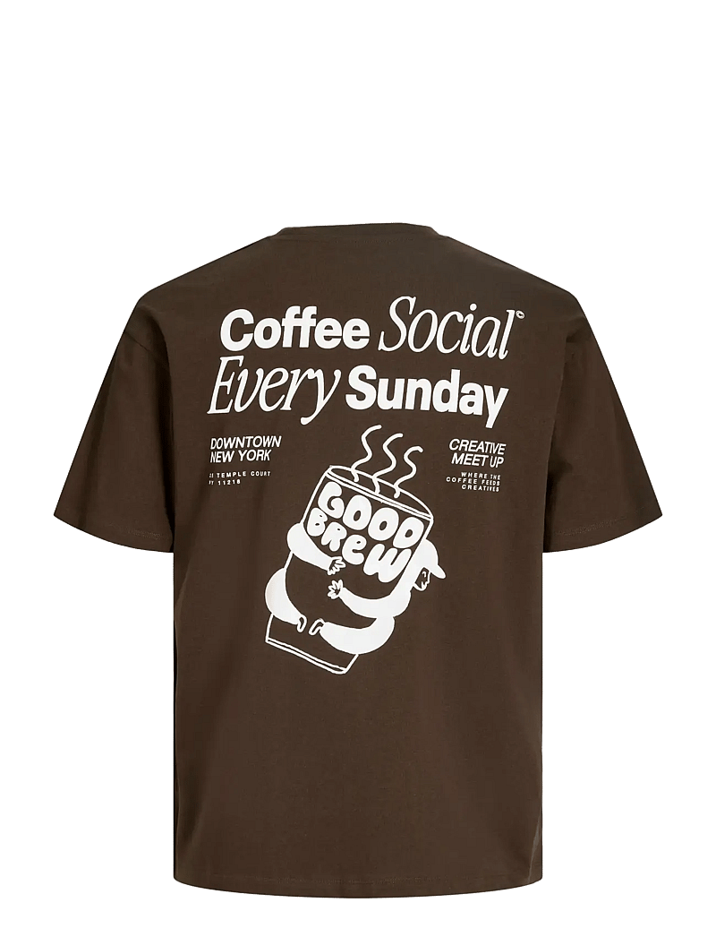 Jack & Jones - JORCOFFEE TEE SS CREW NECK STYD AW25 - lühikeste varrukatega t-särgid - chocolate brown - 2