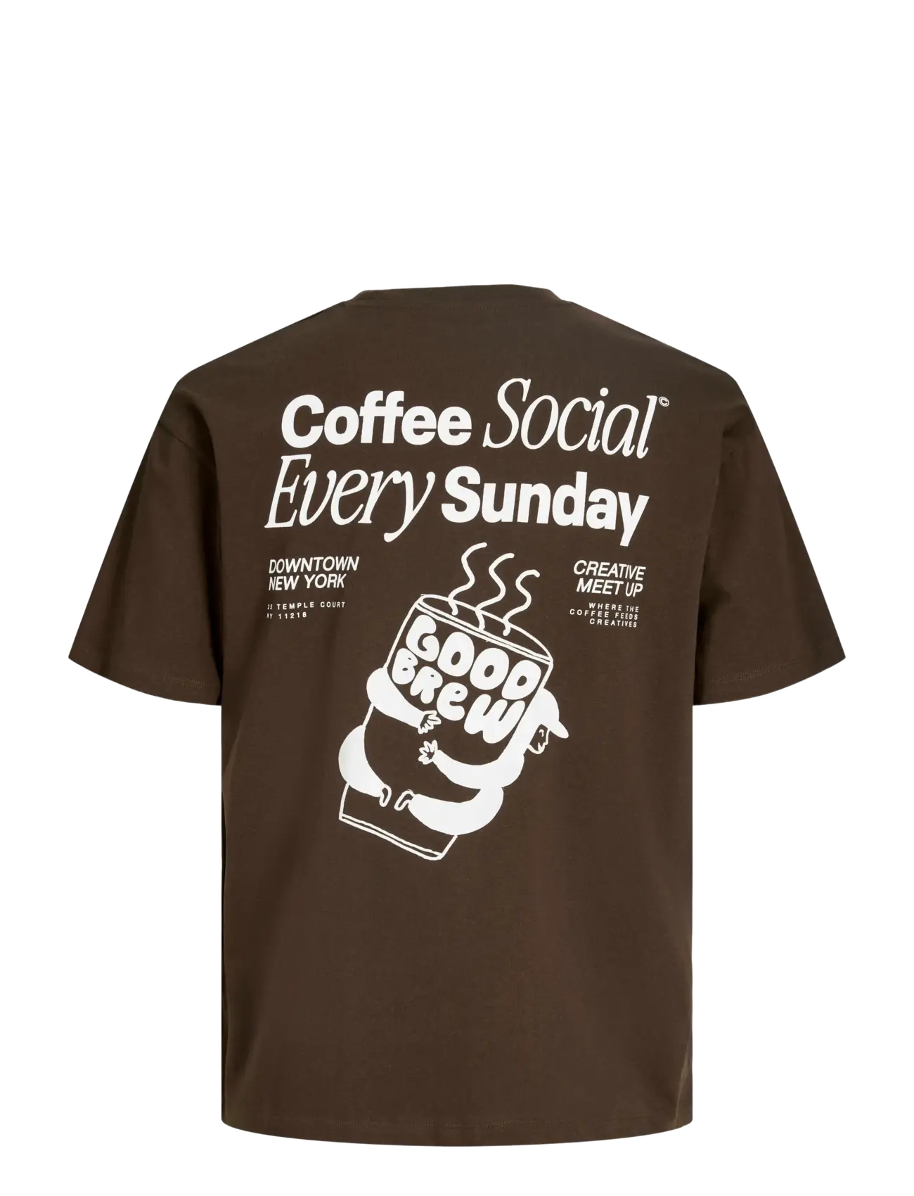 Jack & Jones - JORCOFFEE TEE SS CREW NECK STYD AW25 - lühikeste varrukatega t-särgid - chocolate brown - 2