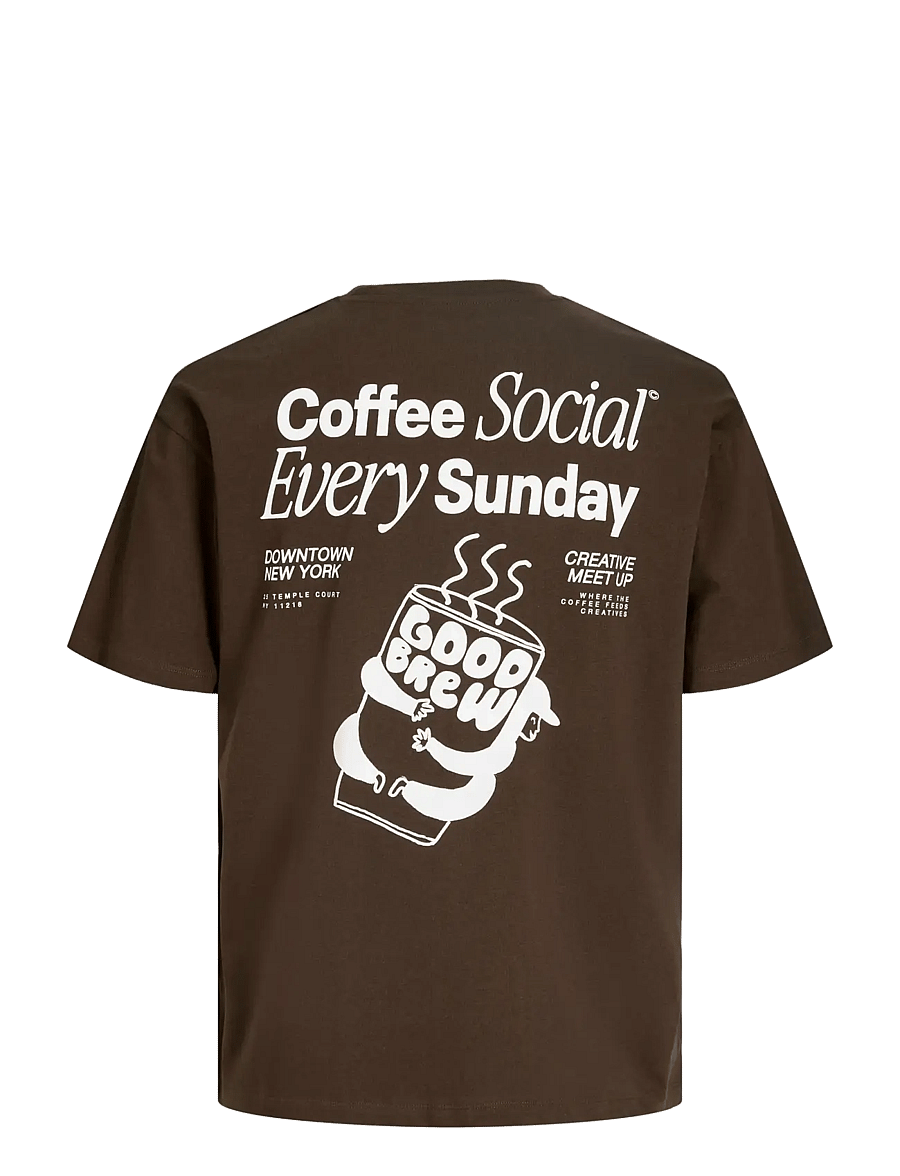 Jack & Jones - JORCOFFEE TEE SS CREW NECK STYD AW25 - kurzärmelig - chocolate brown - 2