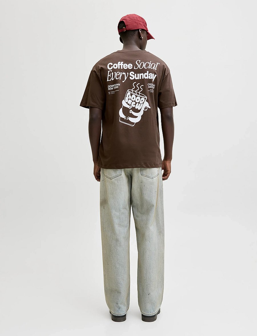 Jack & Jones - JORCOFFEE TEE SS CREW NECK STYD AW25 - kurzärmelig - chocolate brown - 3