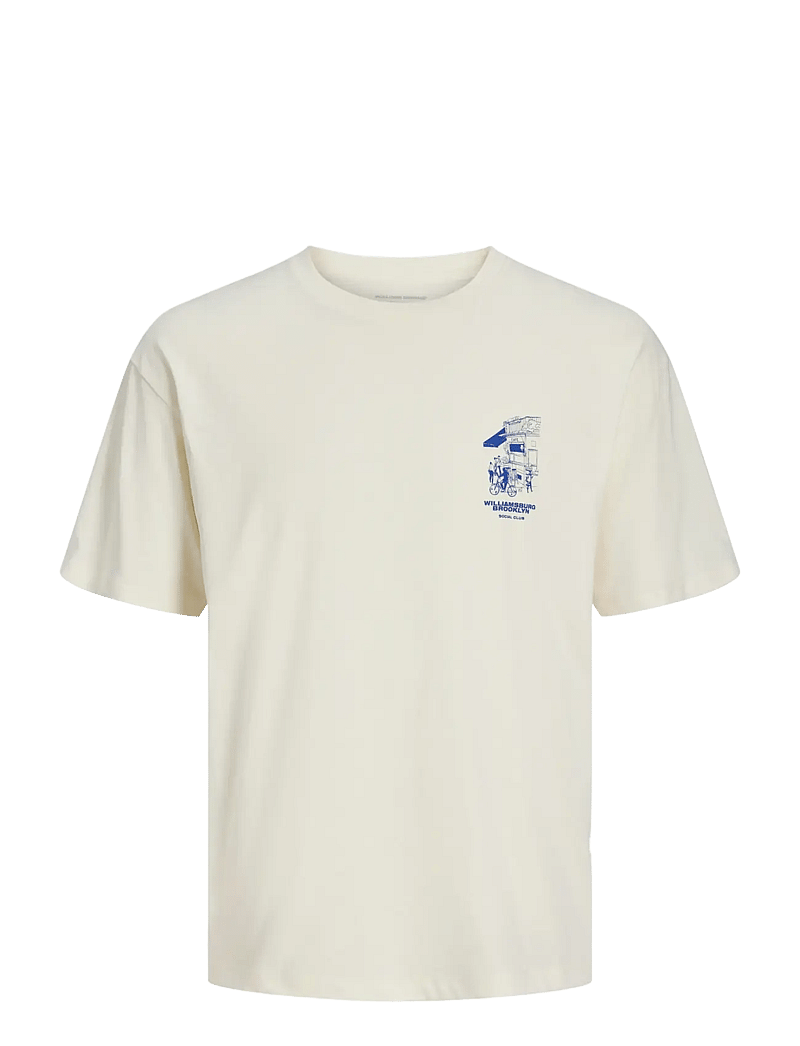 Jack & Jones - JORWILLIAMSBURG TEE SS C.N STYD AW25 - short-sleeved t-shirts - egret - 0