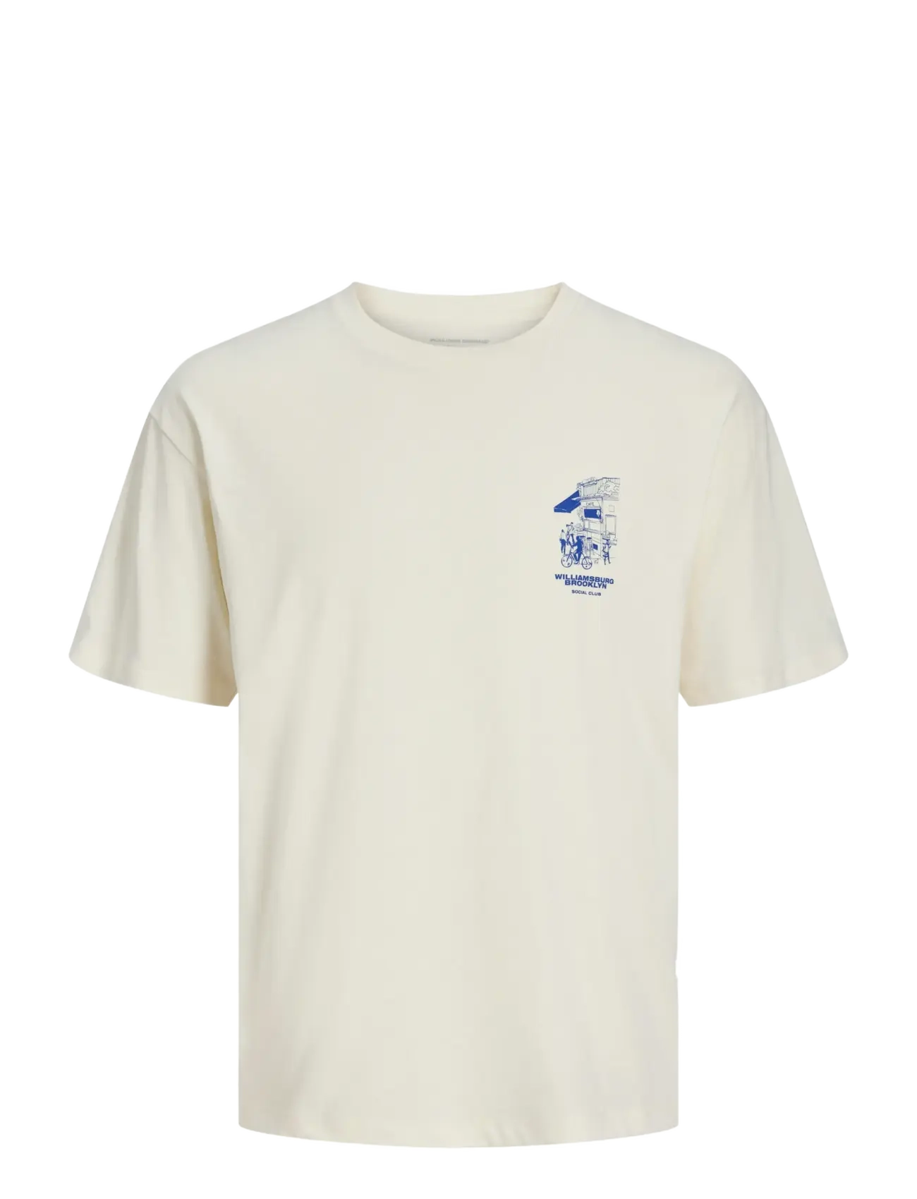 Jack & Jones JORWILLIAMSBURG TEE SS C.N STYD AW25 - Winter deals - EGRET / cream