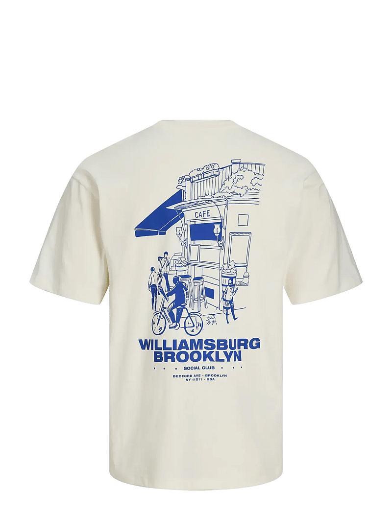 Jack & Jones - JORWILLIAMSBURG TEE SS C.N STYD AW25 - short-sleeved t-shirts - egret - 1