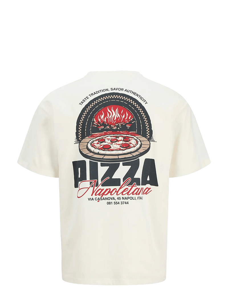 Jack & Jones - JORNAPOLI TEE SS CREW NECK STYD AW25 - kortärmade t-shirts - egret - 2