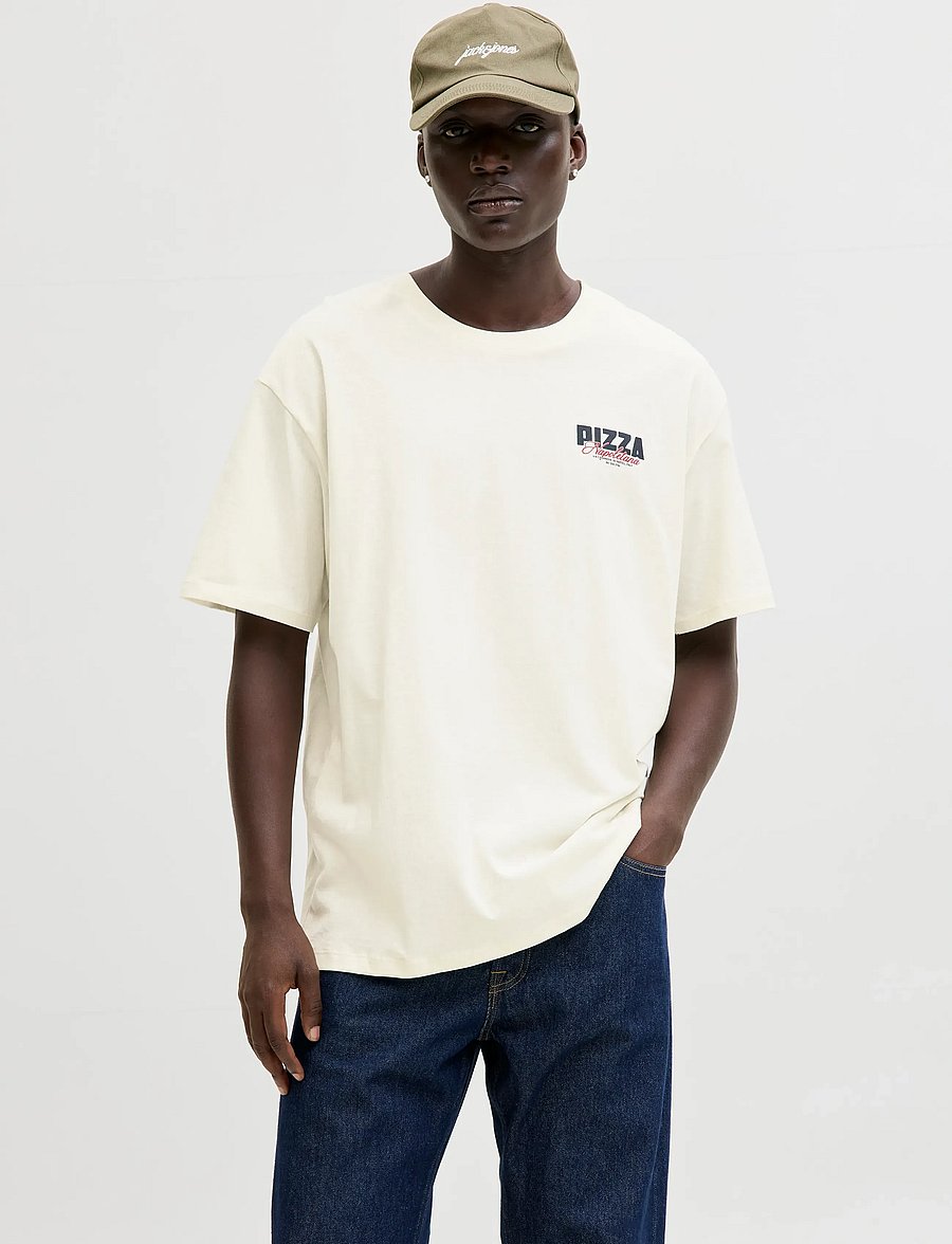 Jack & Jones - JORNAPOLI TEE SS CREW NECK STYD AW25 - egret - 0