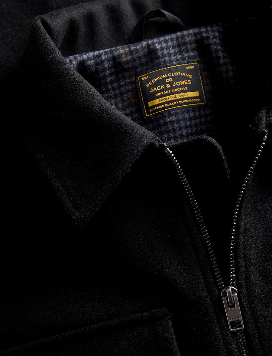 Jack & Jones - JPRBLUWAKEFIELD WOOL BLEND JACKET SN - jackor - black - 2