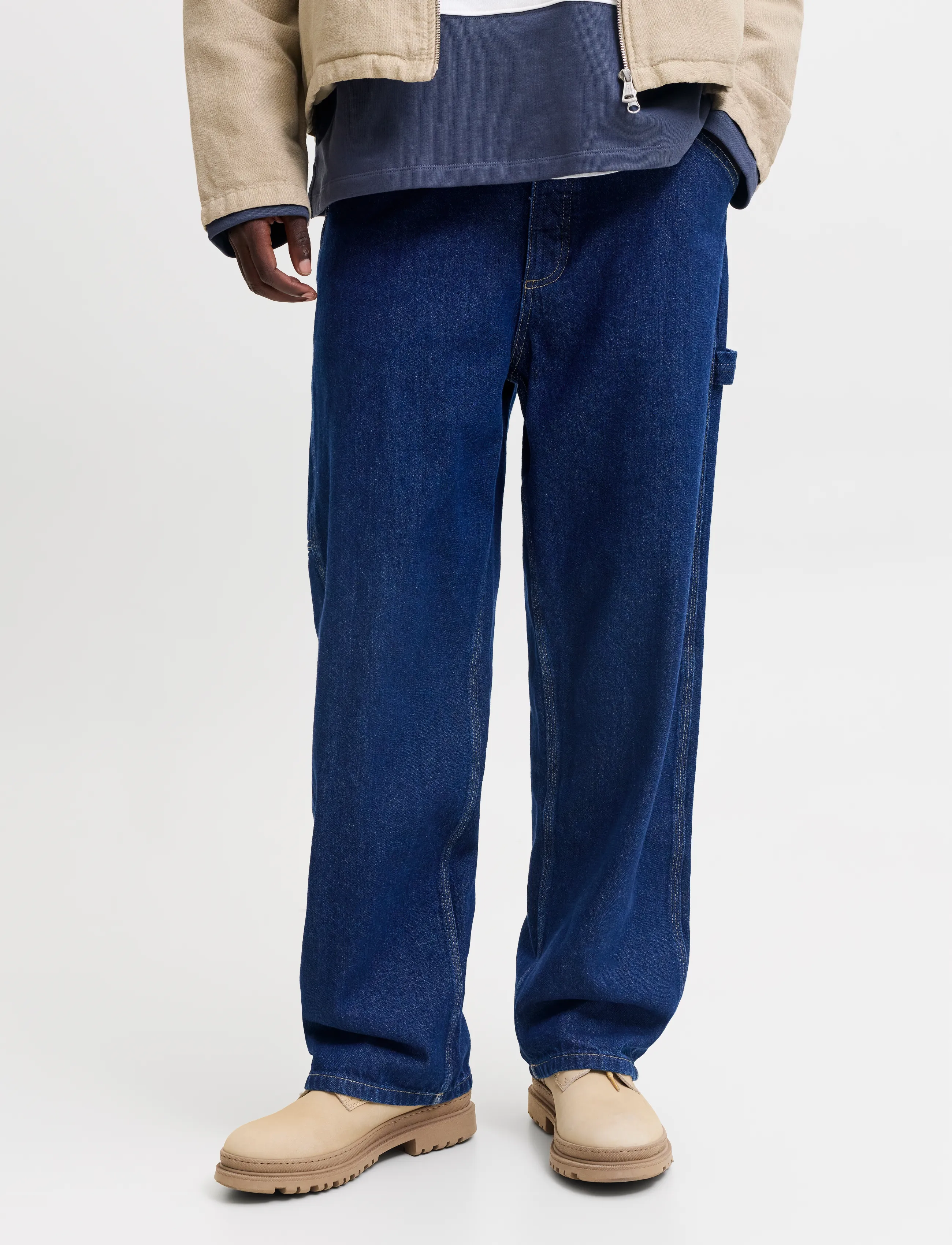 Jack & Jones JJIALEX JJCARPENTER AT 561 - Loose jeans - BLUE DENIM / blue