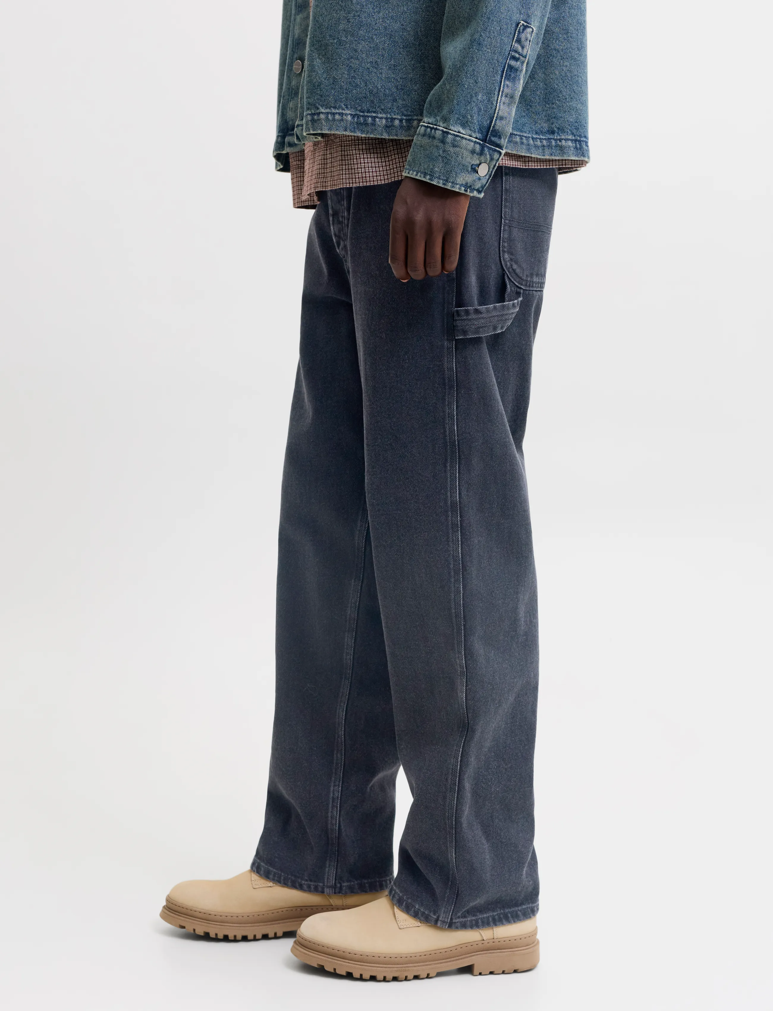 Jack & Jones JJIALEX JJCARPENTER AT 562 - Streetstyle - BLACK DENIM / black