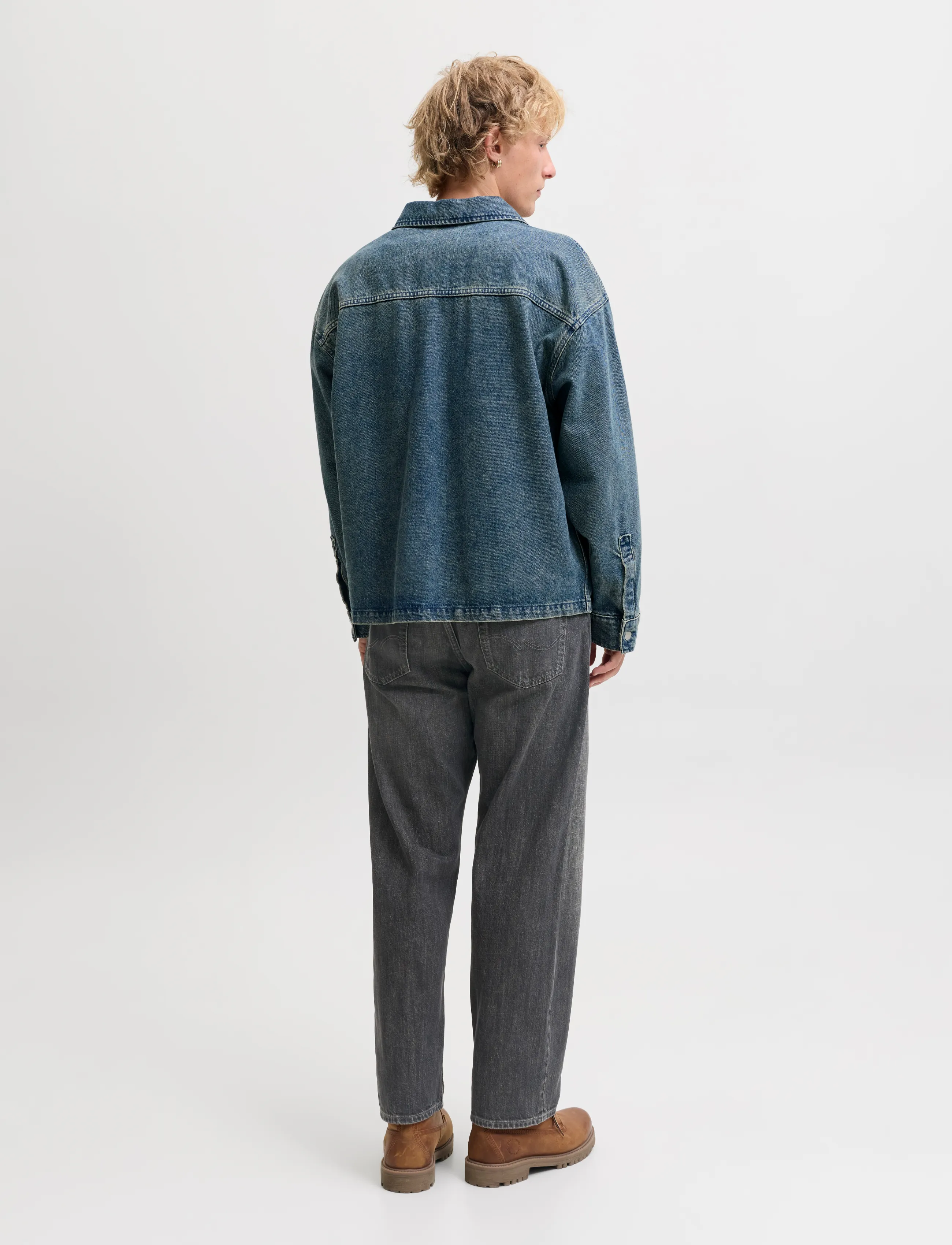 Jack & Jones - JJIEDDIE JJORIGINAL SQ 754 - loose jeans - black denim - 3
